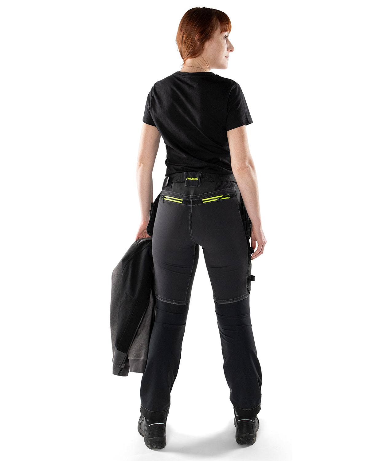 Fristads women's craftsman trousers 2569 full stretch, Black, large image number 2