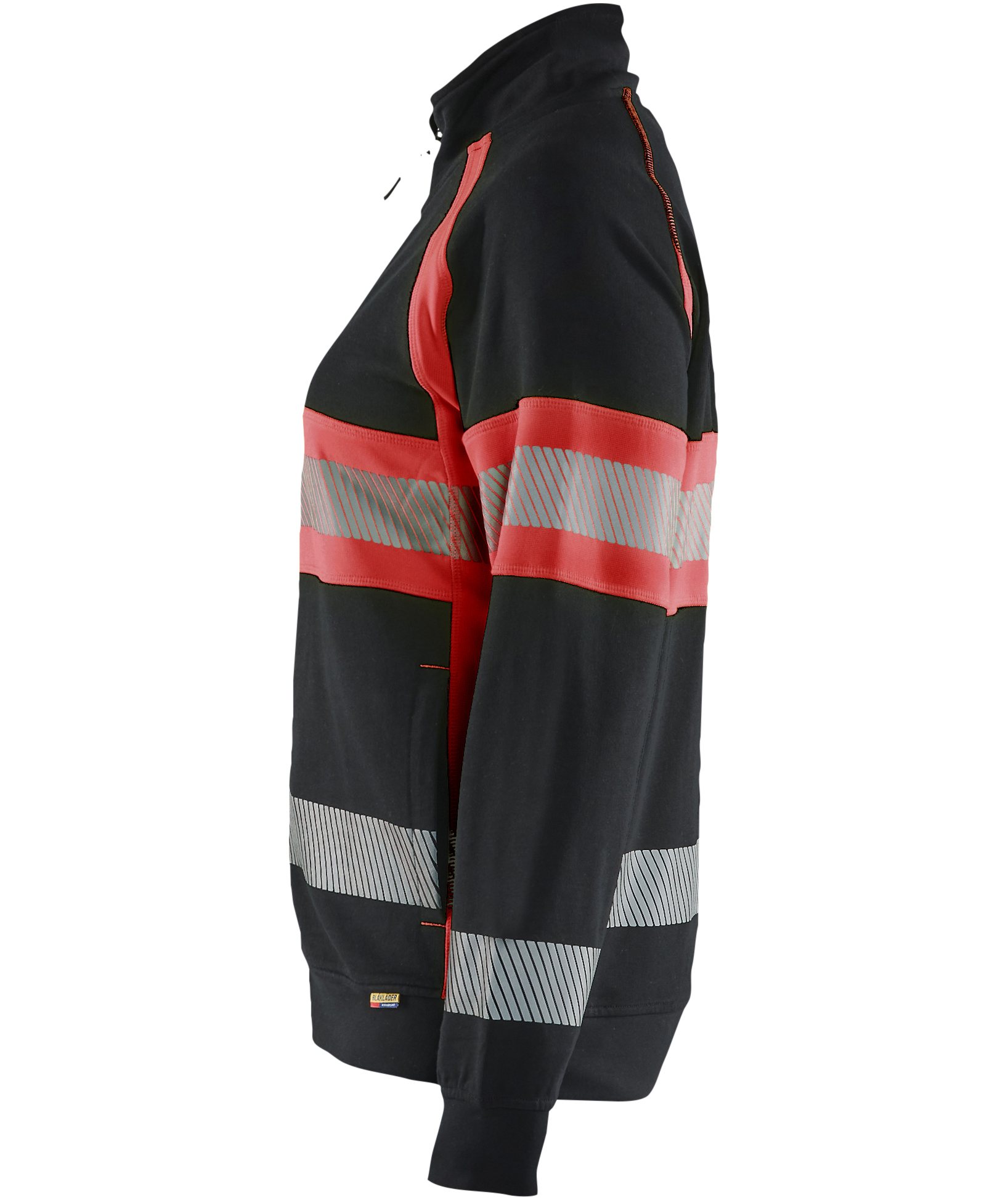 Bl&aring;kl&auml;der women's cardigan, Black/Hi-Vis Red, large image number 3