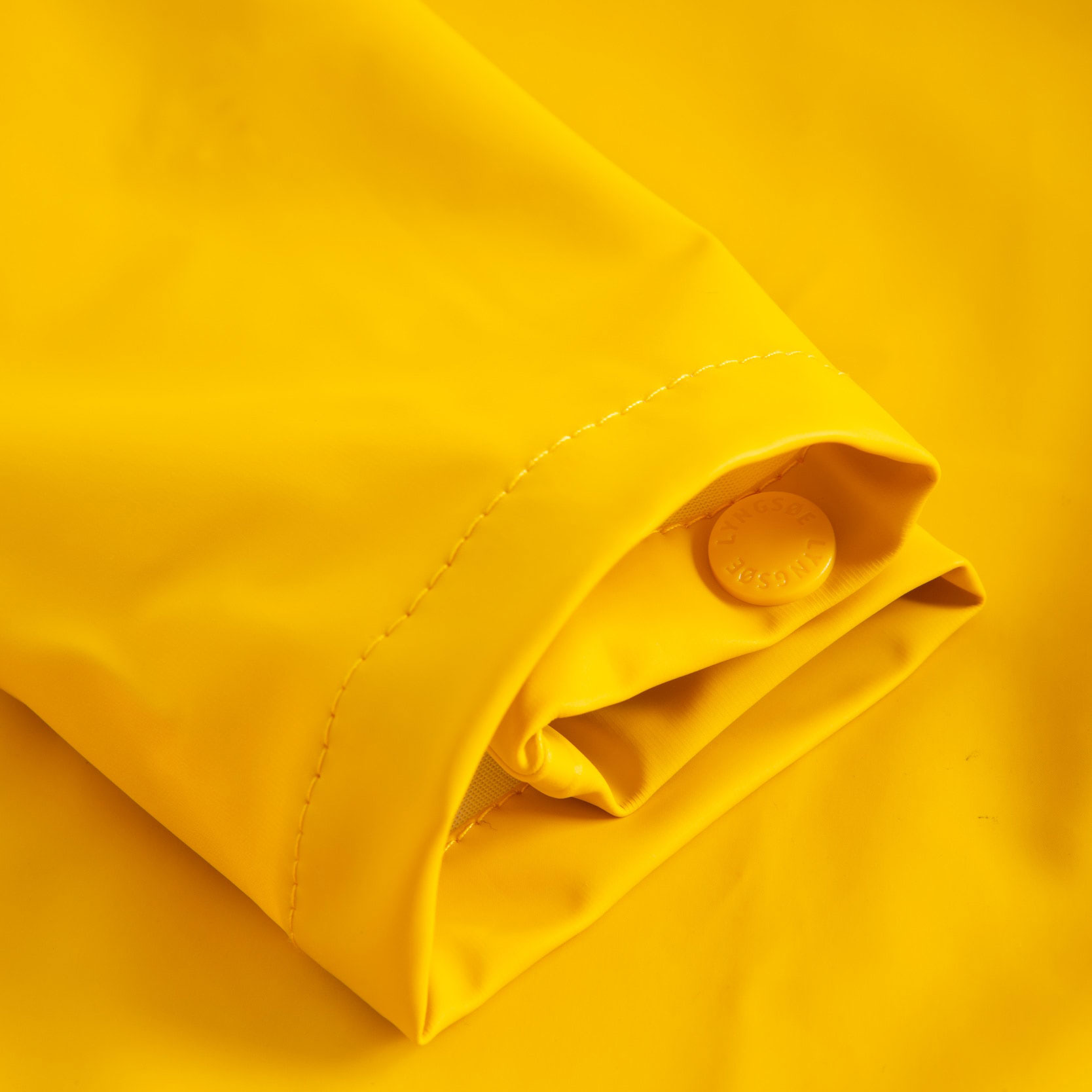 Lyngs&oslash;e PU rain jacket, Yellow, large image number 3