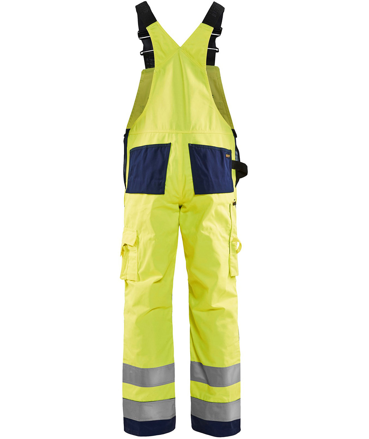 Bl&aring;kl&auml;der arbeidsselebukse, Hi-vis gul/marinebl&aring;, large image number 1