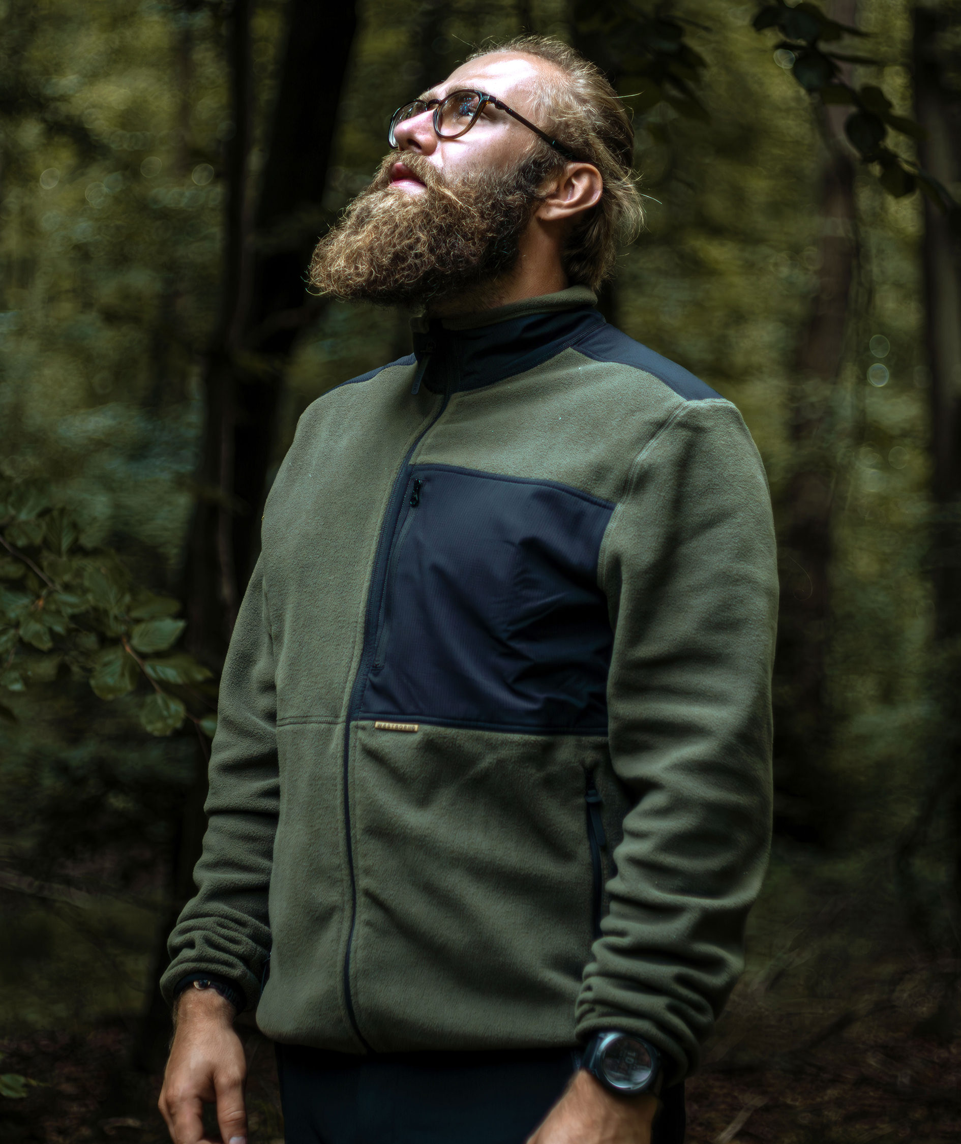 Westborn microfleece jakke, Dusty Olive, large image number 3