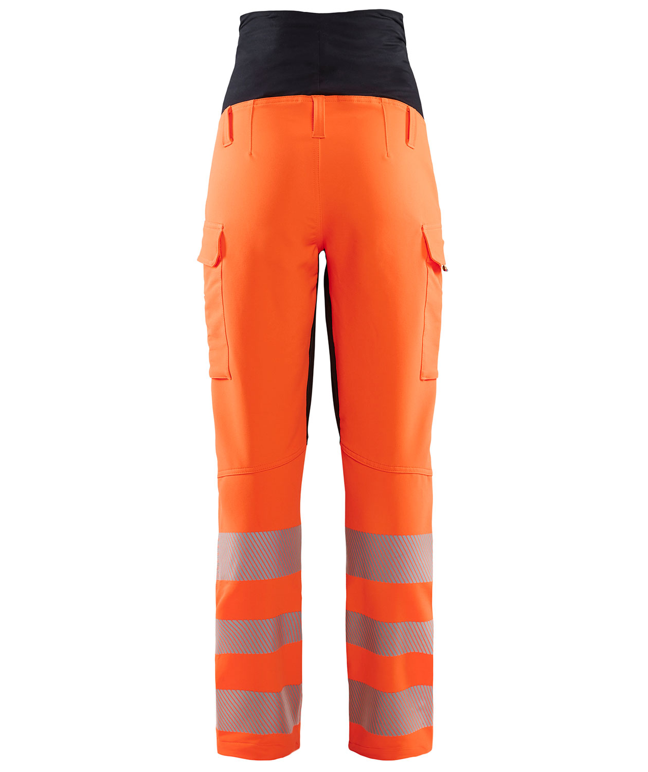 Bl&aring;kl&auml;der maternity work trousers full stretch, Hi-Vis Orange/Black, large image number 1