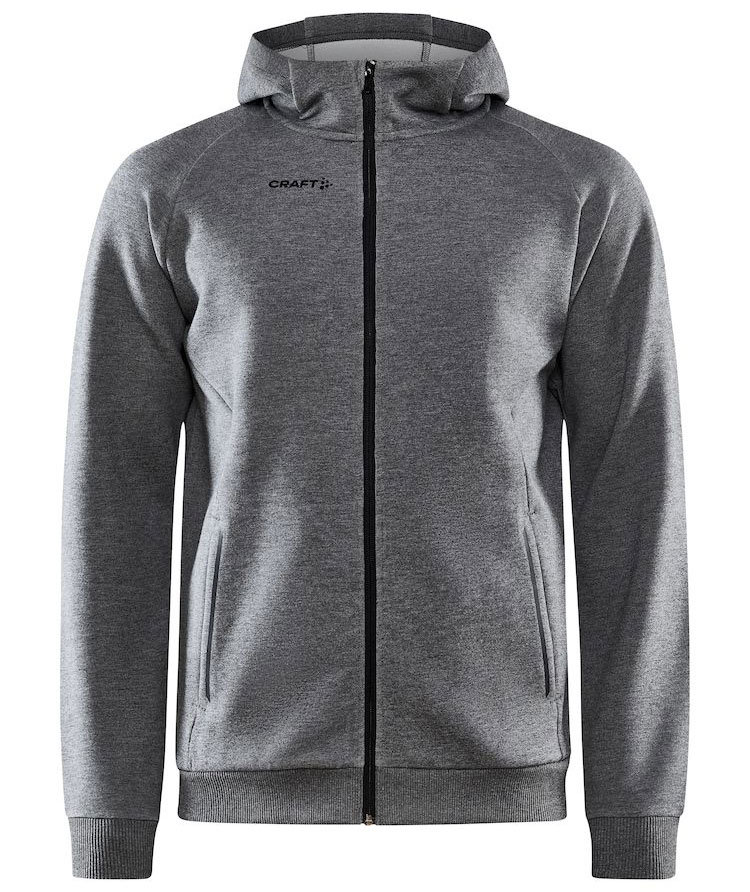Craft Core Soul Full Zip hoodie med blixtl&aring;s, Dark Grey Melange, large image number 0