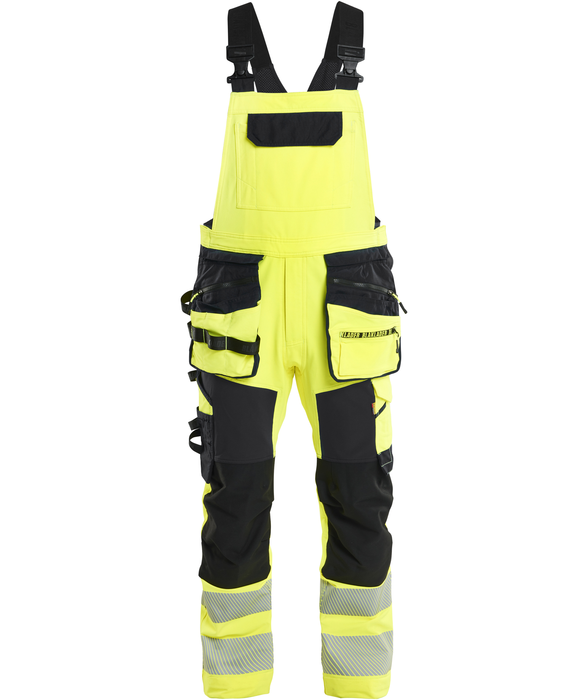 Bl&aring;kl&auml;der hantverksh&auml;ngselbyxa full stretch, Varsel Gul/Svart, Varsel Gul/Svart, swatch