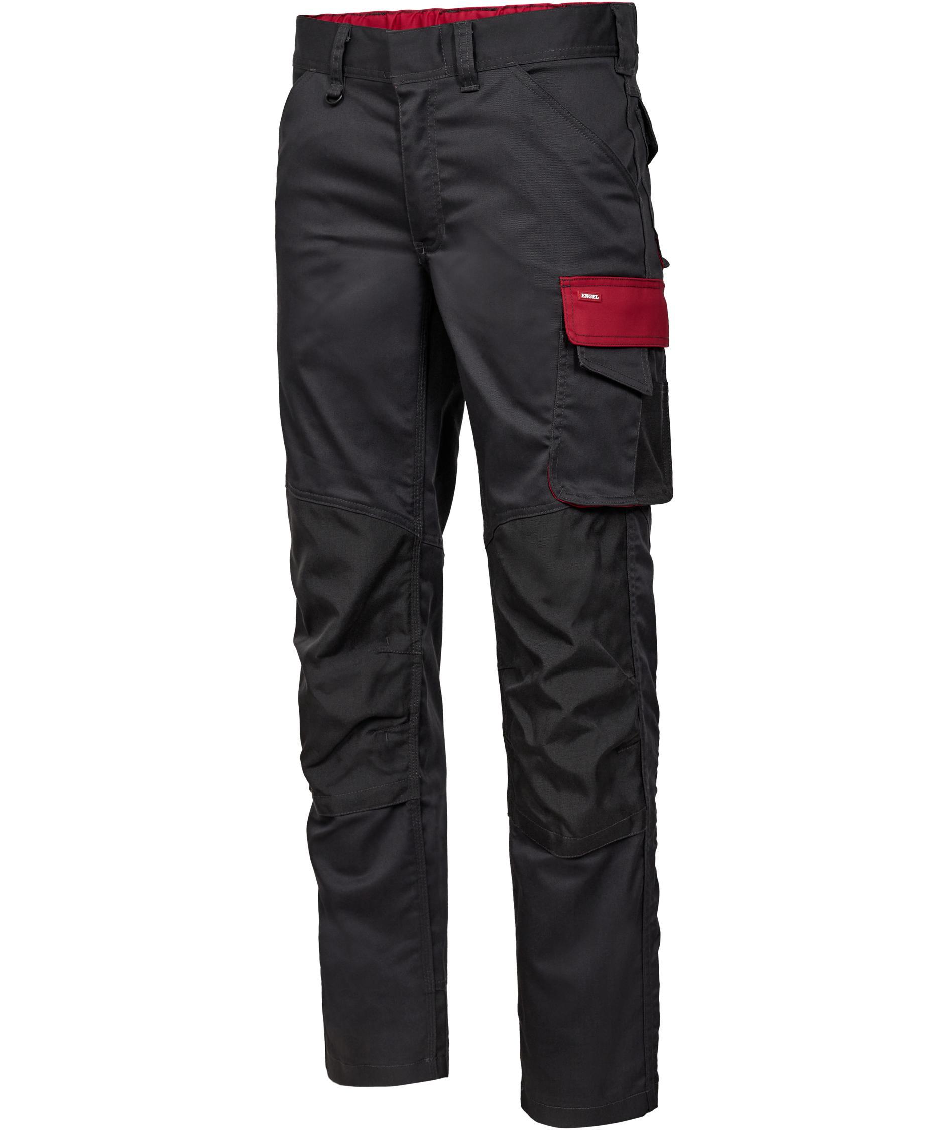 Engel Galaxy arbeidsbukse, Anthracite/Tomato Red, large image number 2
