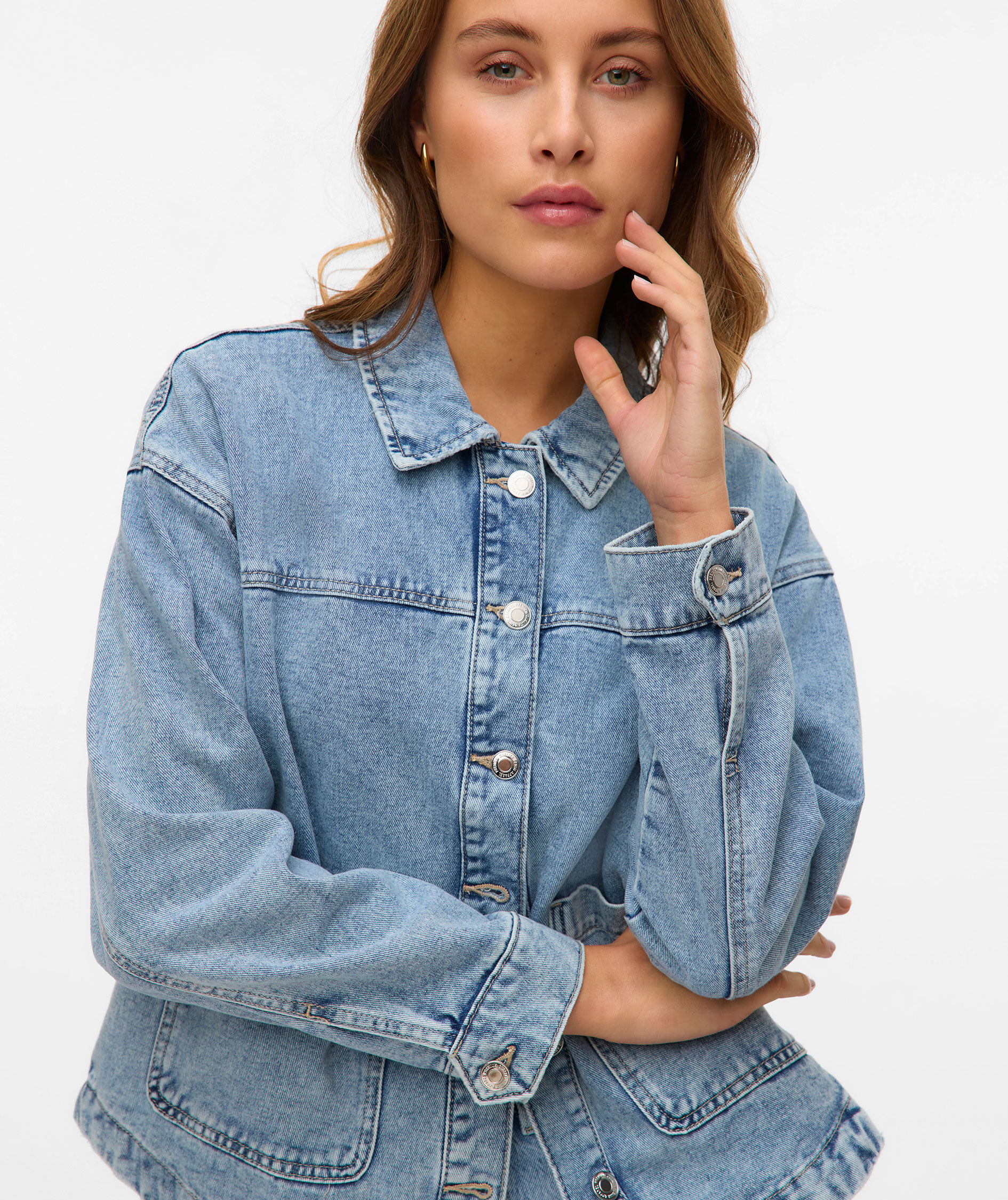 Vero Moda VMJAMIE Denim Hemdjacke, Light Blue Denim, large image number 4