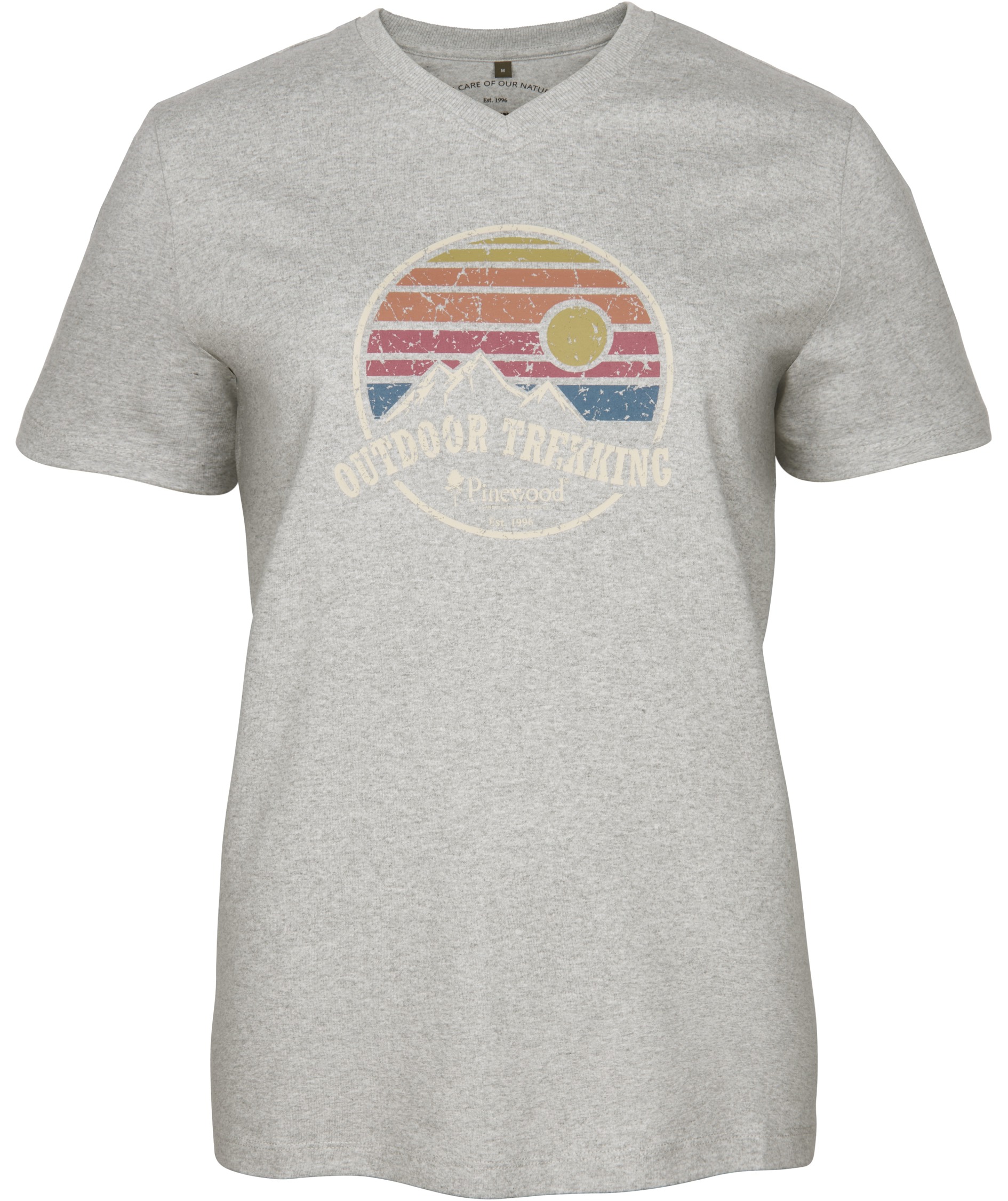 Pinewood Finnveden Outdoor dame T-shirt, Light Grey Melange, Light Grey Melange, swatch