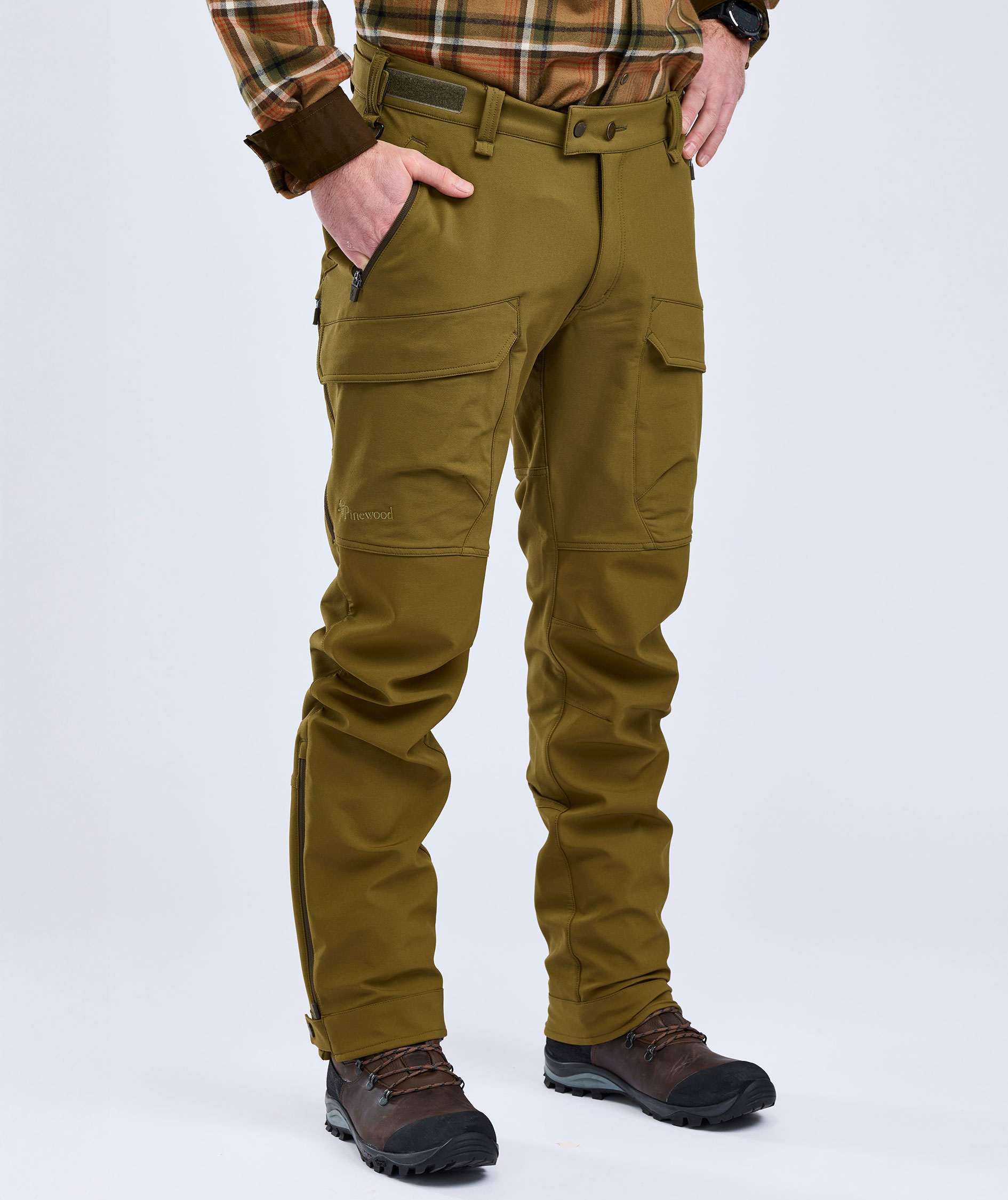 Pinewood Furudal Hunters hybrid stretch bukser, Olive green, large image number 9