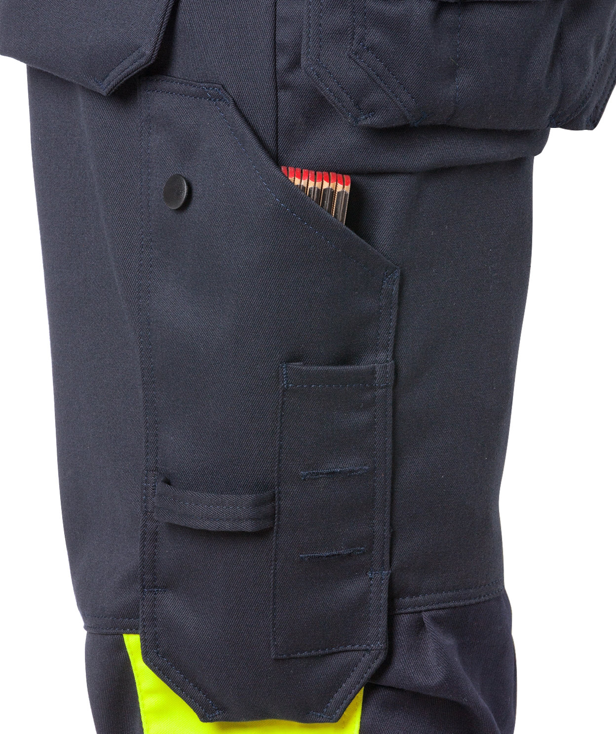 Fristads Flamestat hantverksbyxa 2163, Varsel gul/marinbl&aring;, large image number 2