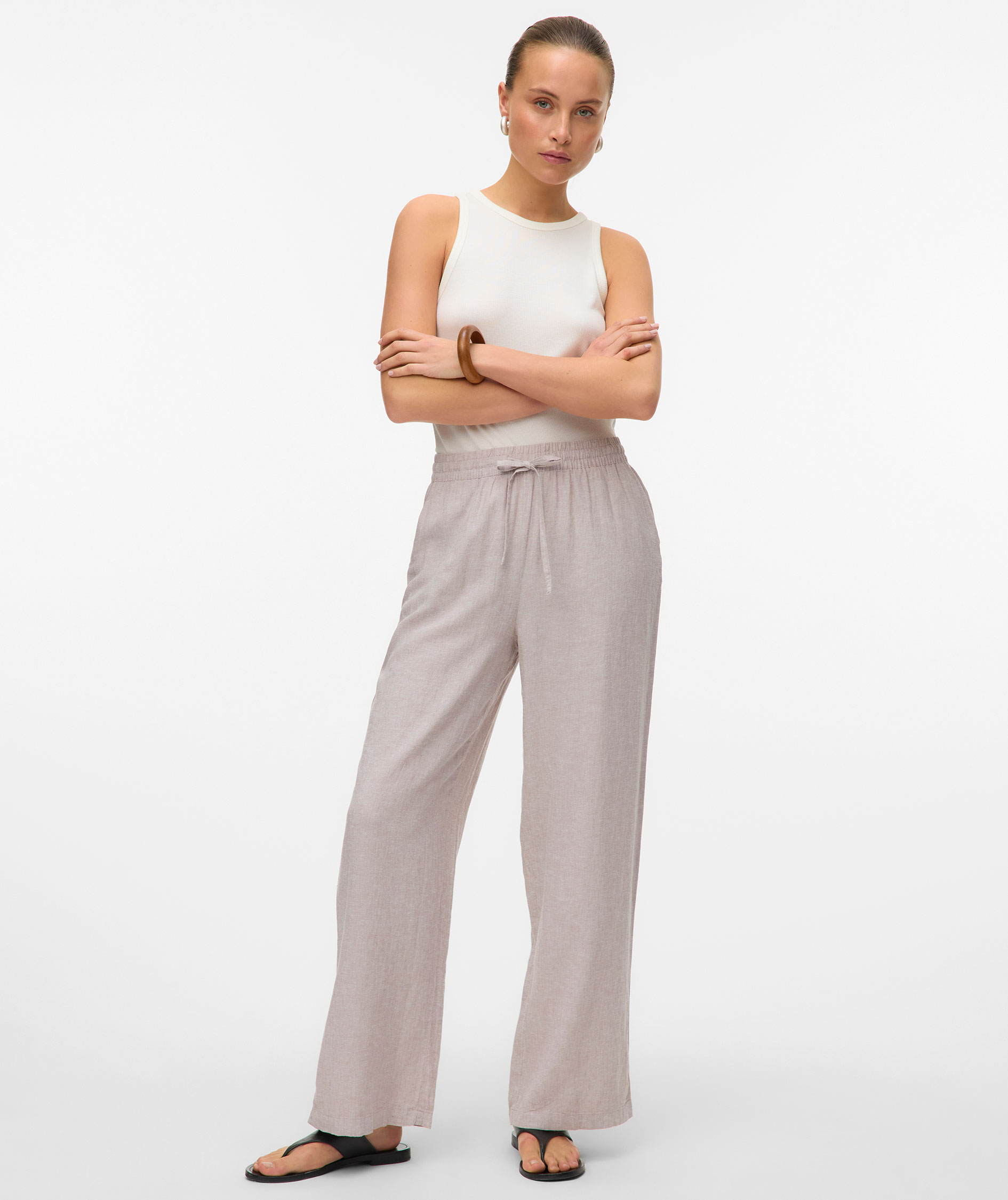 Vero Moda VMLINN women's linen trousers