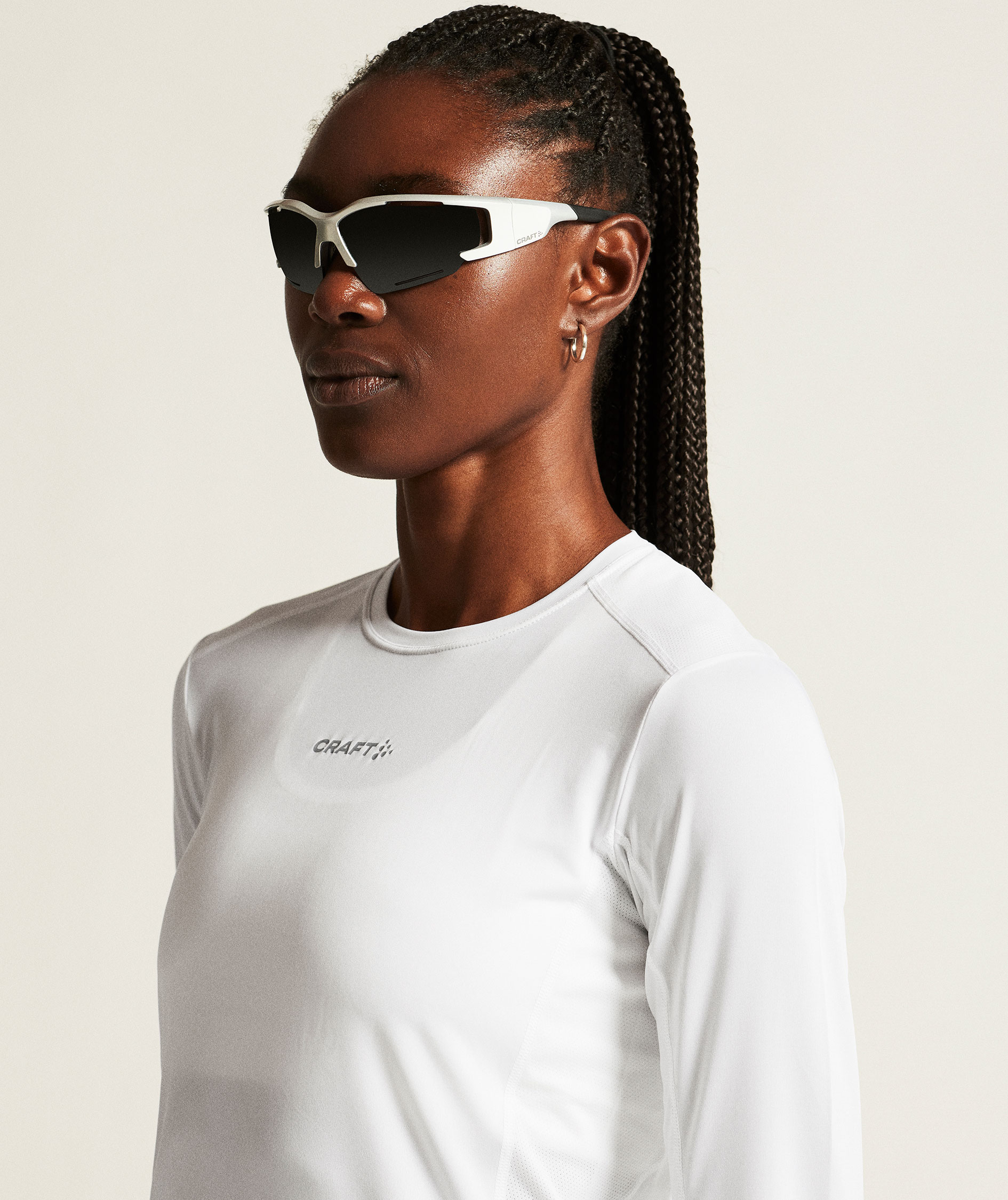 Craft ADV Essence l&aring;ng&auml;rmad T-shirt dam, White, large image number 6