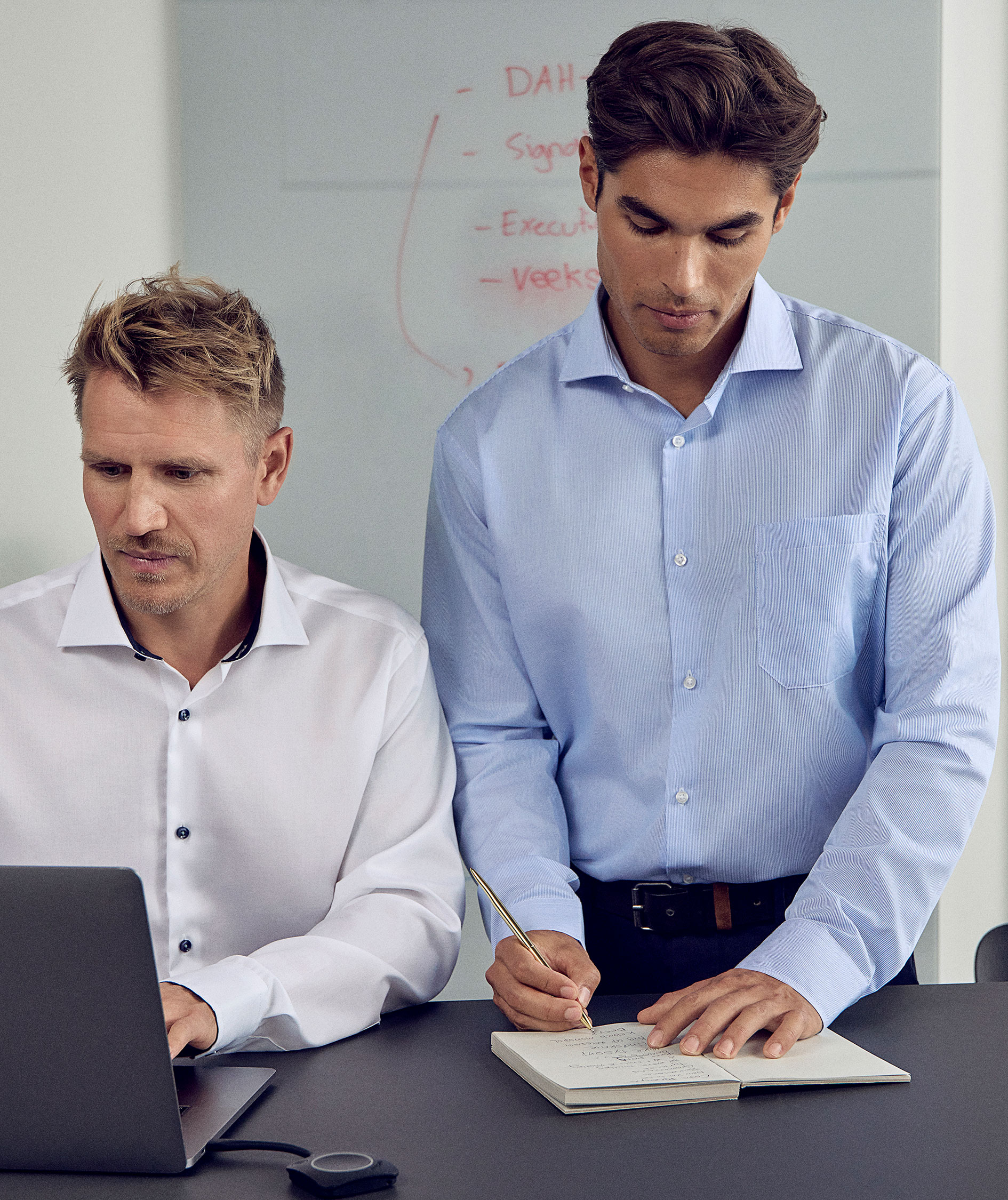 Seven Seas Fine Twill Virginia Modern fit shirt, White