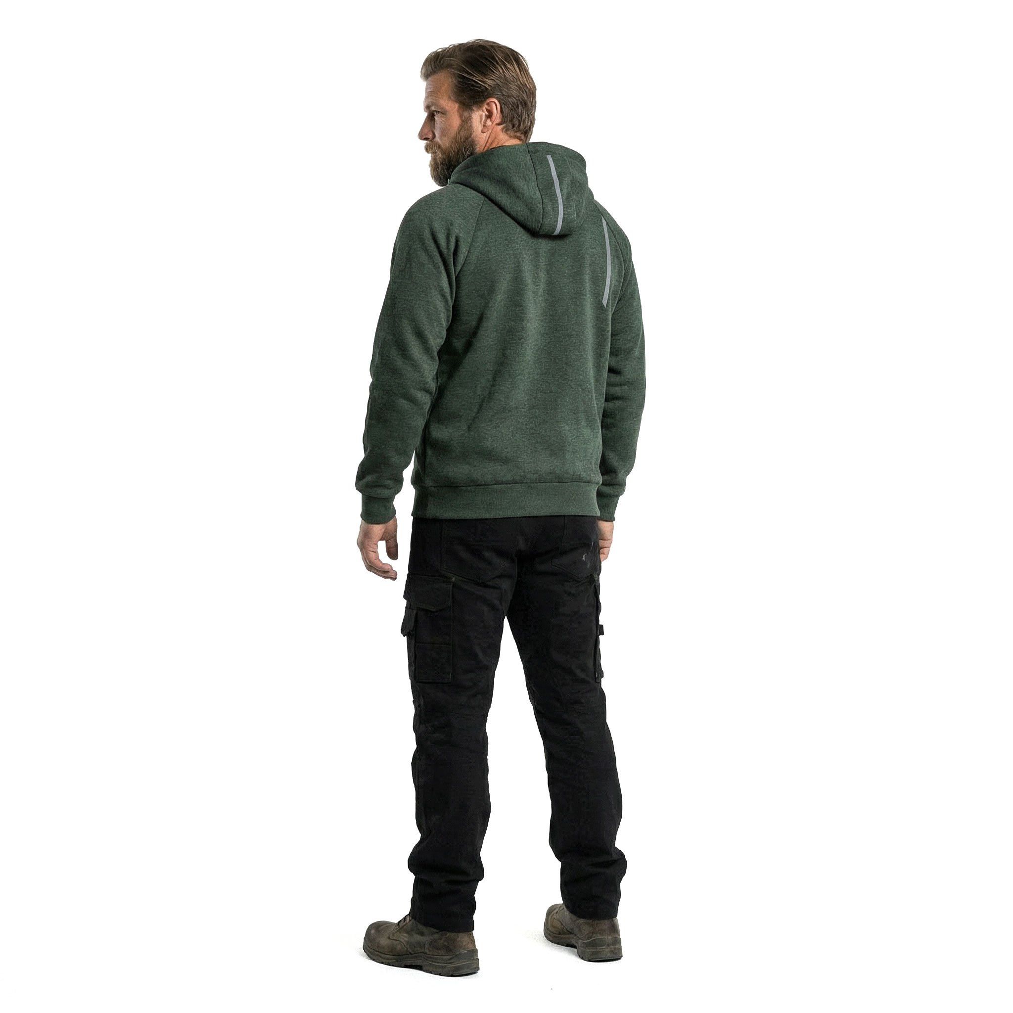 Terrax fodrad cardigan, M&ouml;rkgr&ouml;n, large image number 3