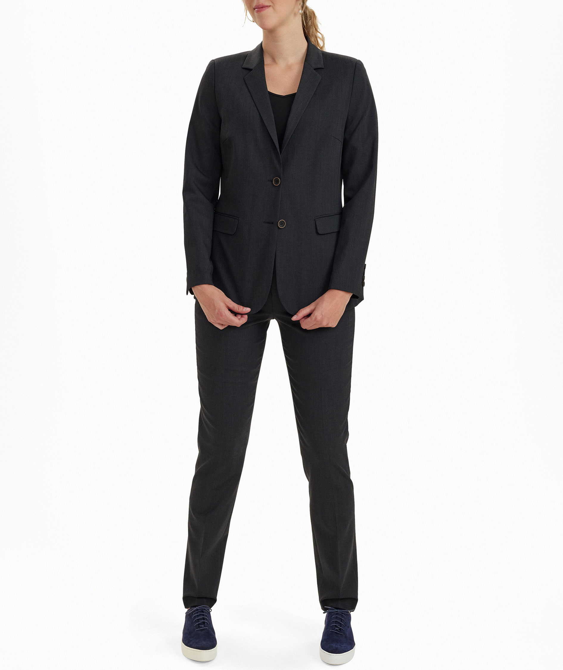 Sunwill Traveller Modern fit kavaj dam med ull, Charcoal