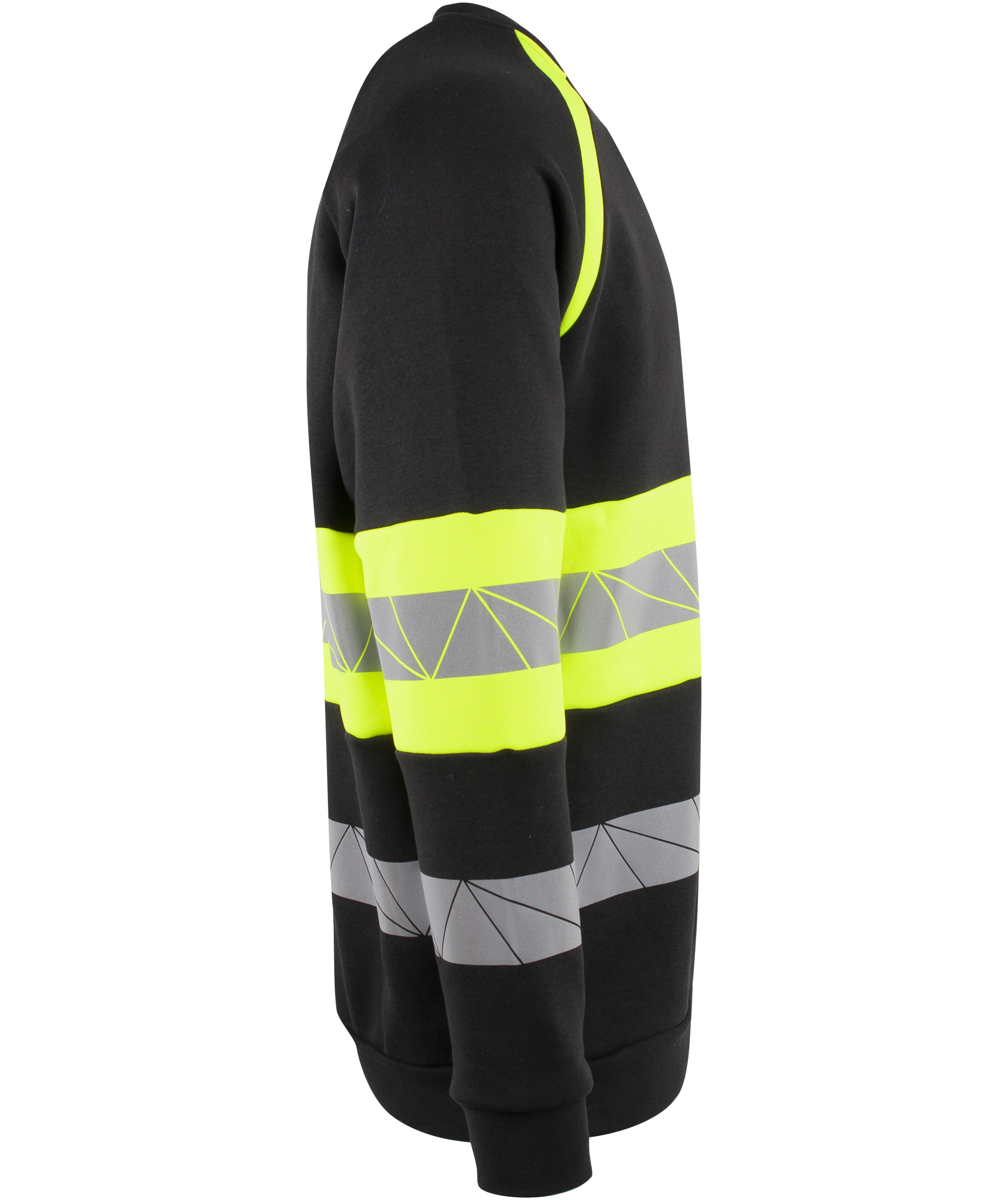 YOU Brande sweatshirt, Black/Hi-Vis Yellow, large image number 2