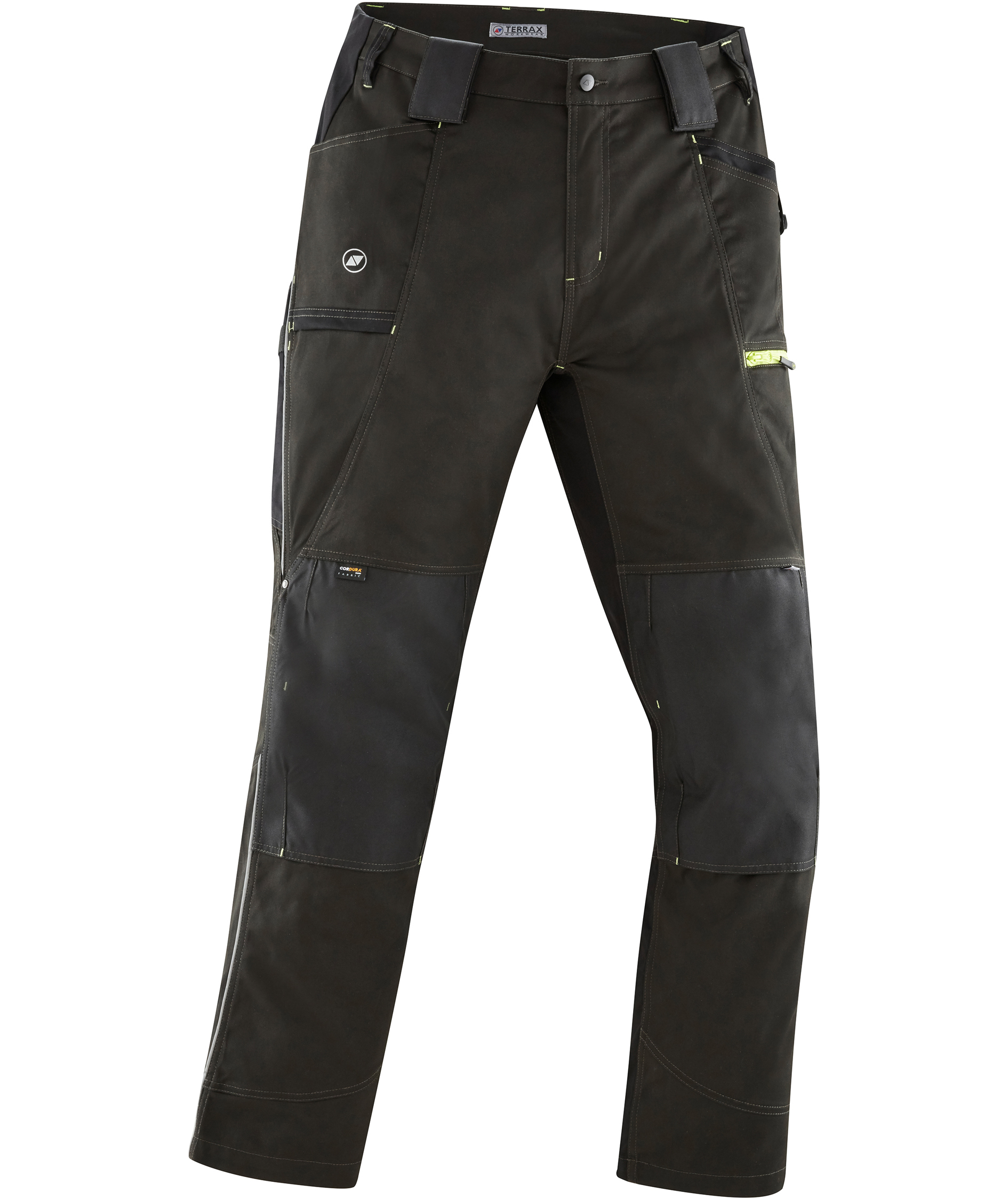 Terrax arbetsbyxa, Dark Green/Lime, Dark Green/Lime, swatch