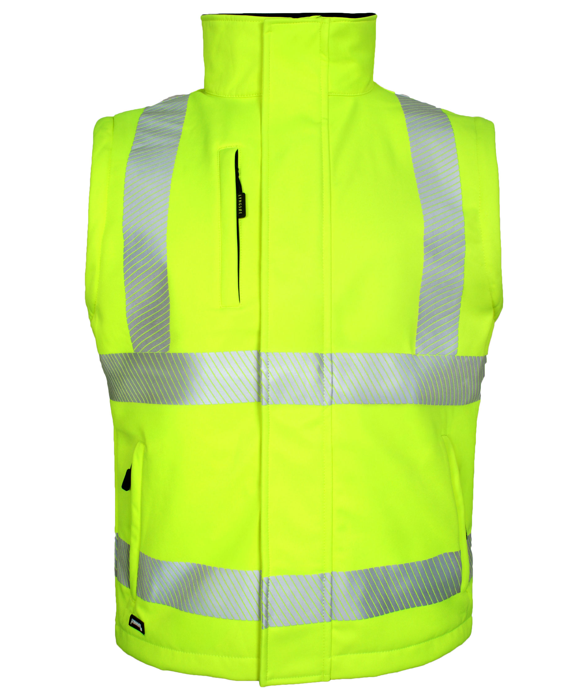 Lyngs&oslash;e 2-i-1 softshelljacka, Varsel Gul/Svart