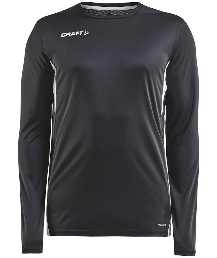 Craft Pro Control Impact l&aring;ng&auml;rmad T-shirt, Svart/Vit