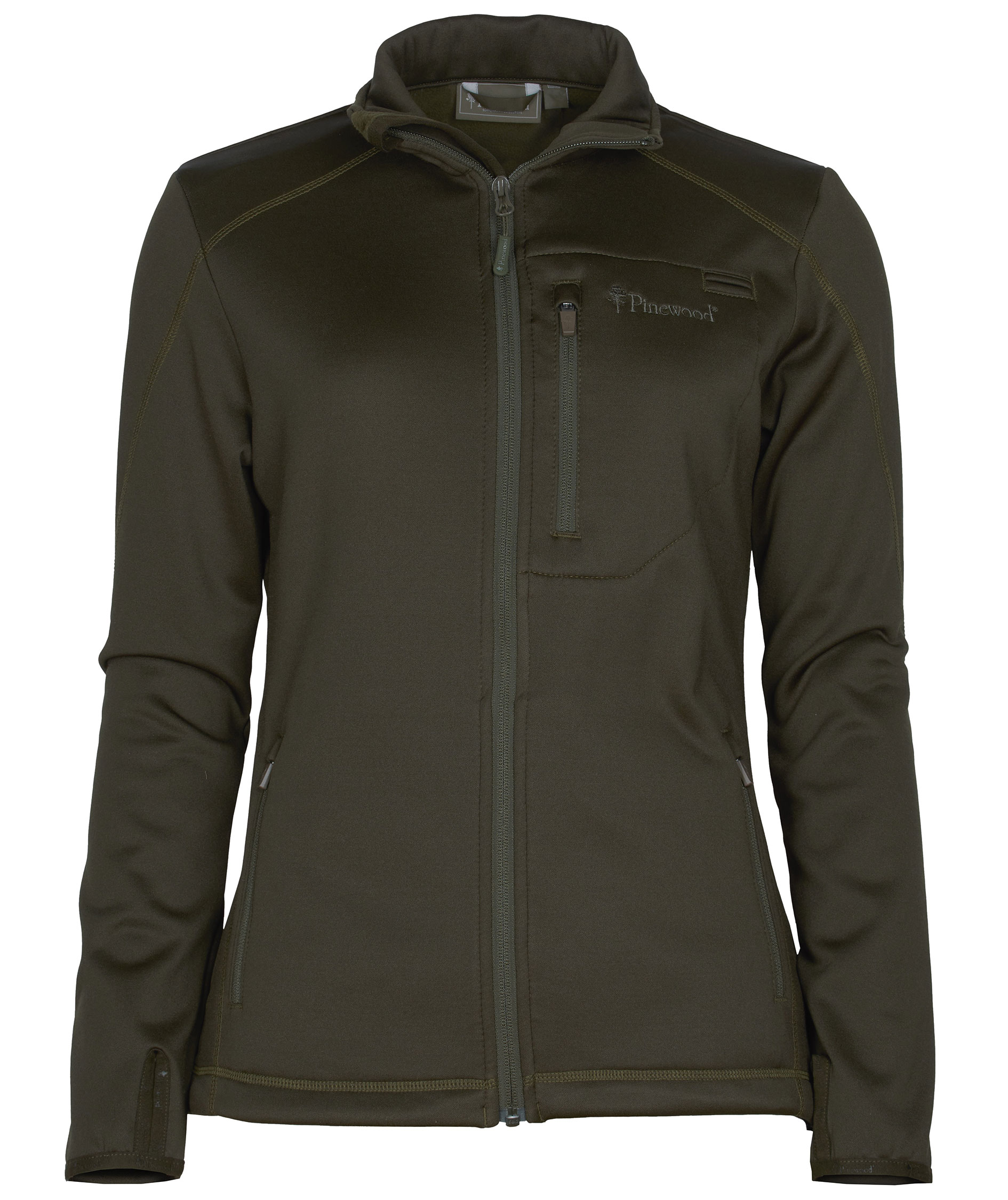 Pinewood Frazer dame fleecejakke, Dark Mossgreen