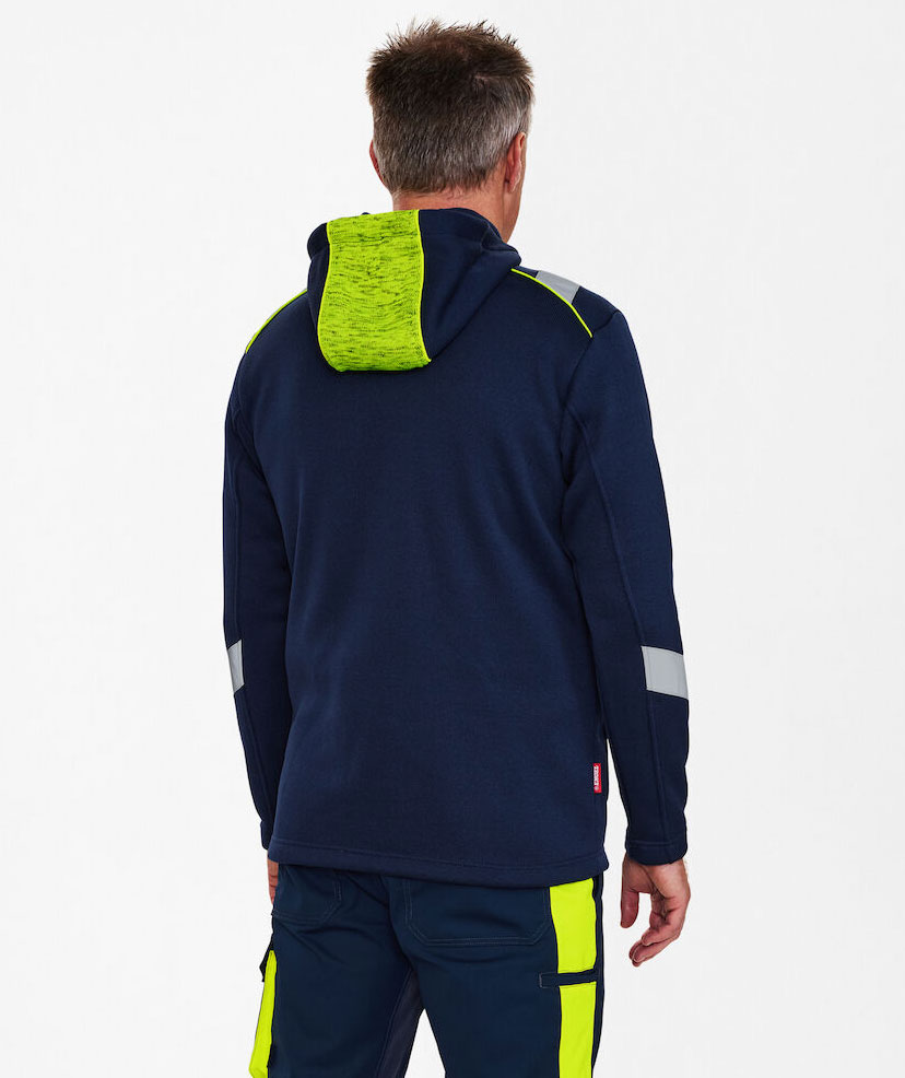 Engel Cargo cardigan, Blue Ink/Gul, large image number 3