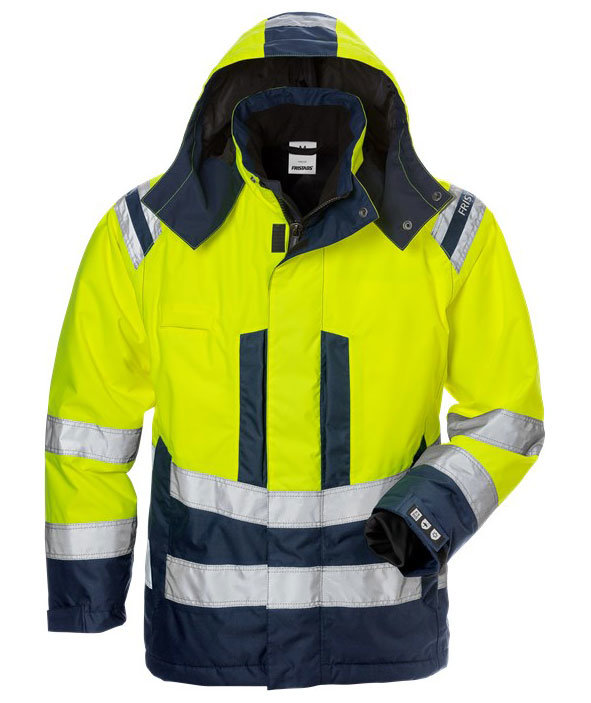 Varsel gul/marinbl&aring;