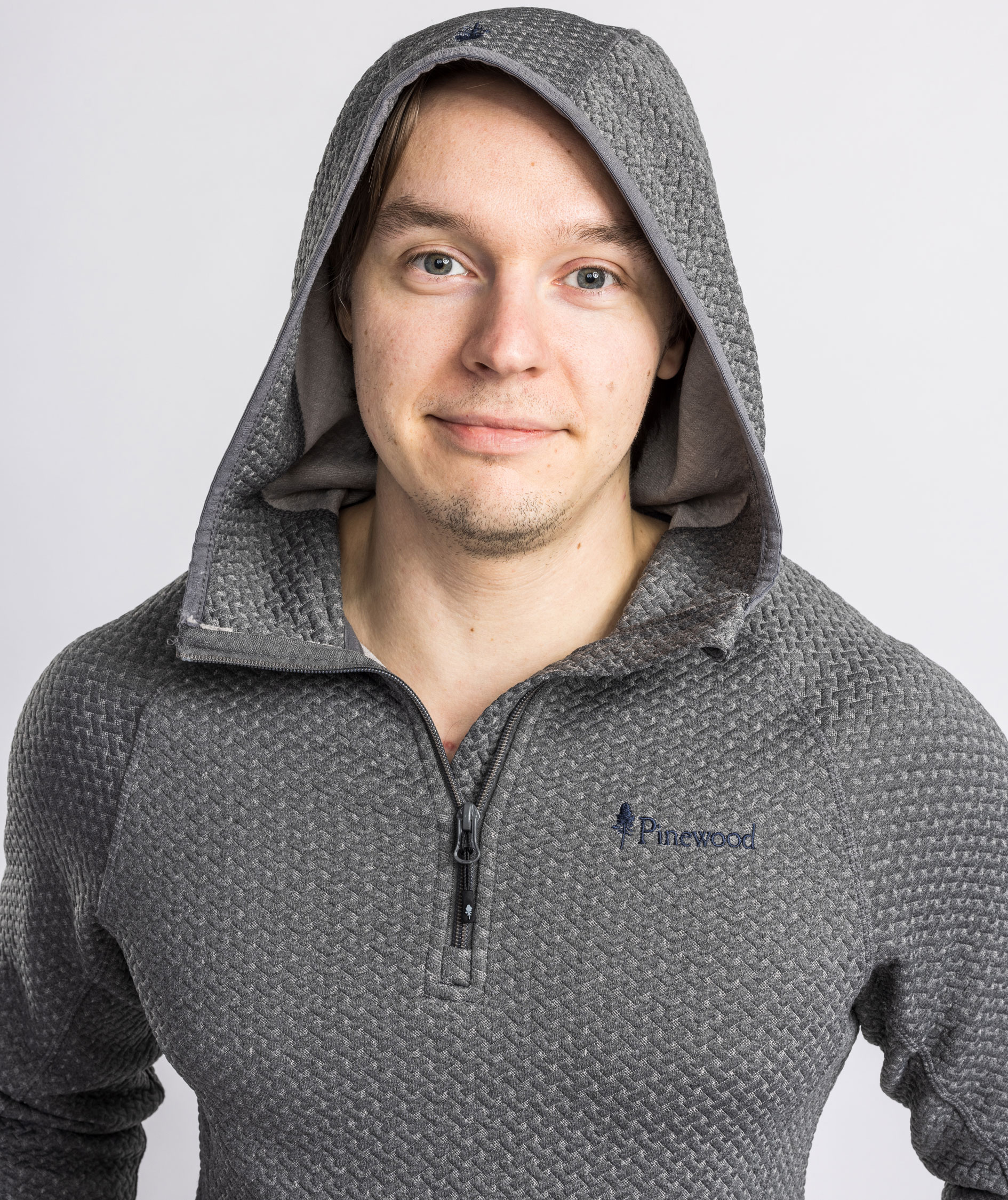 Pinewood Finnveden half-zip h&aelig;ttetr&oslash;je, Grey melange , large image number 4