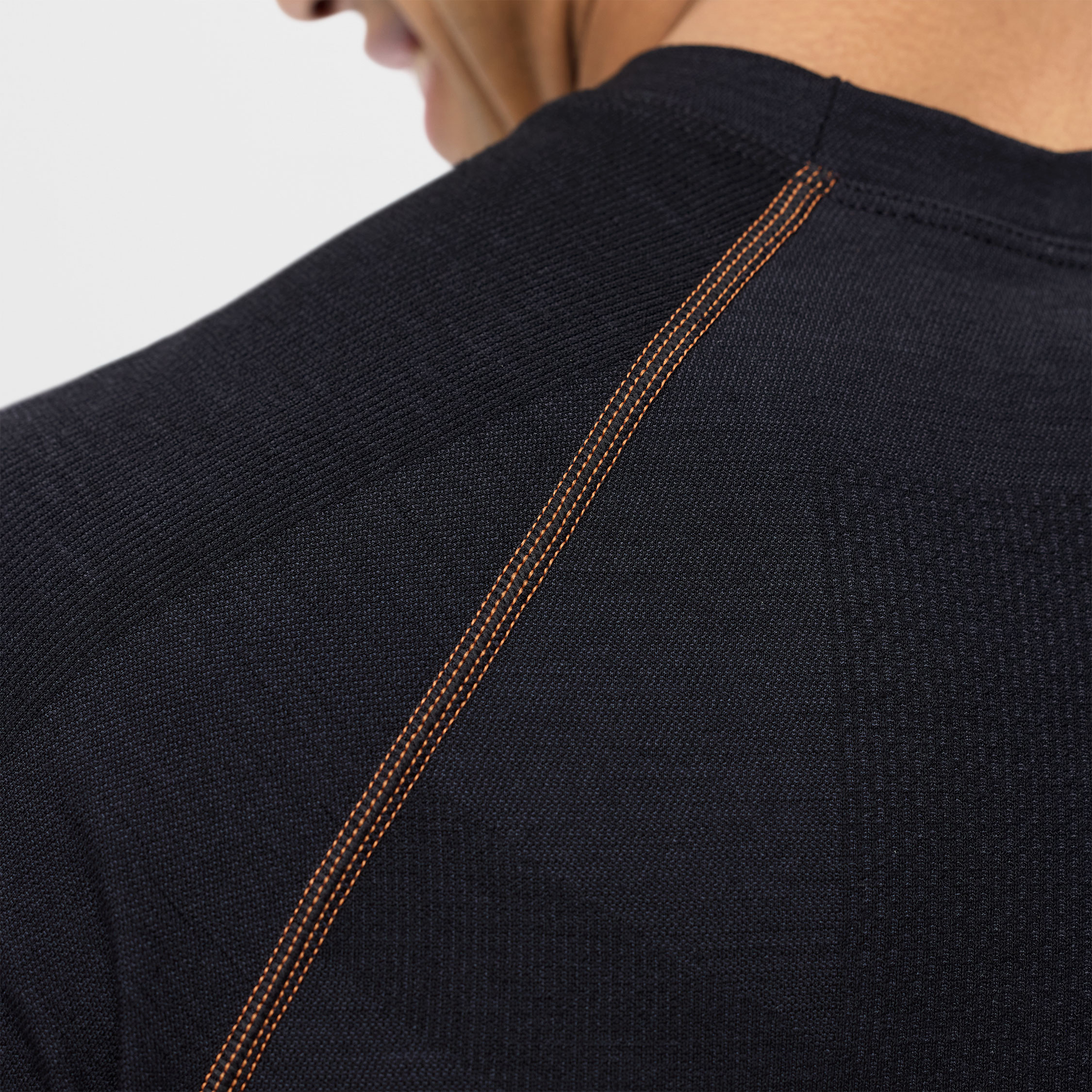 Snickers lang&aelig;rmet thermal crewneck with wool, Black, large image number 7