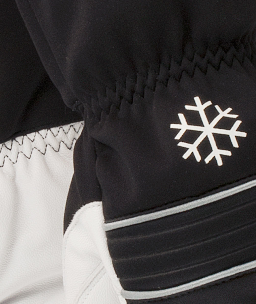 Tegera 296 vinter l&aelig;derhandsker, Sort/Hvid