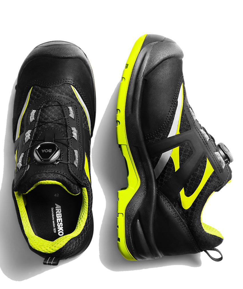 Arbesko Ume&aring; 939 vernesko S1P, Svart/Lime