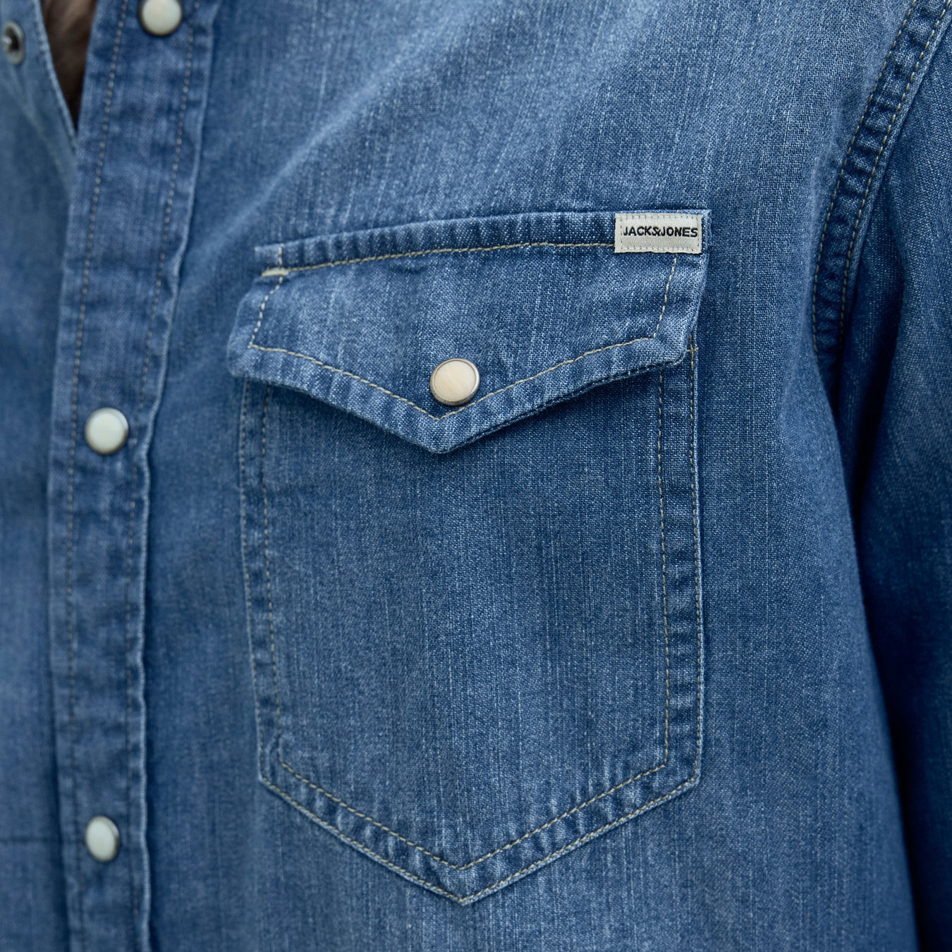 Jack & Jones JJESHERIDAN Slim fit Hemd, Medium Denim Blue, large image number 4