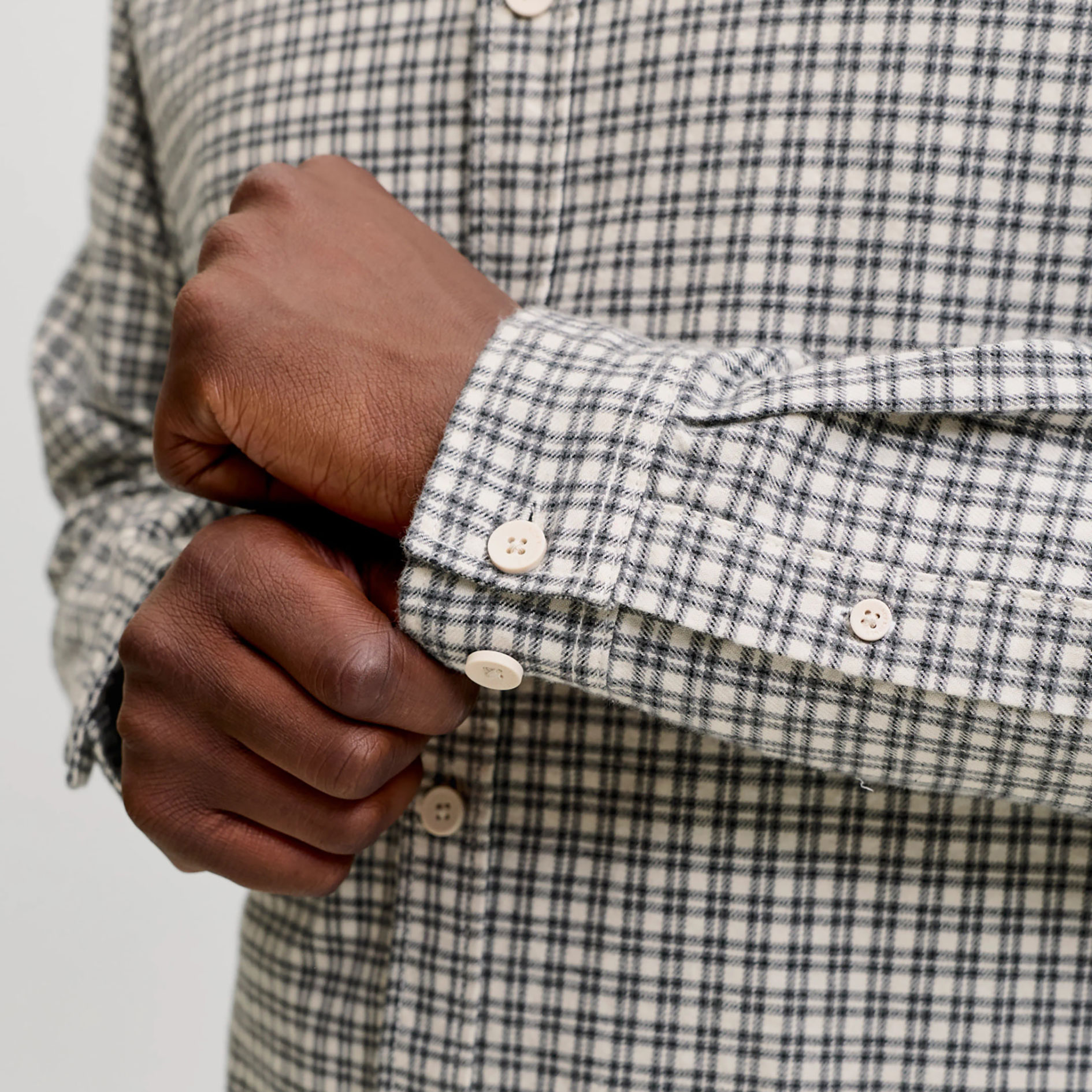 Jack & Jones JJCARTER CHECK Hemd, Cloud Dancer, large image number 5