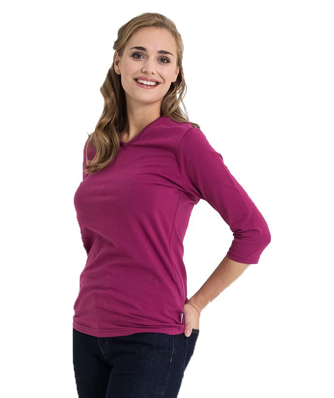 Hejco Wilma T-skjorte dame med 3/4 ermer, Plomme, large image number 2