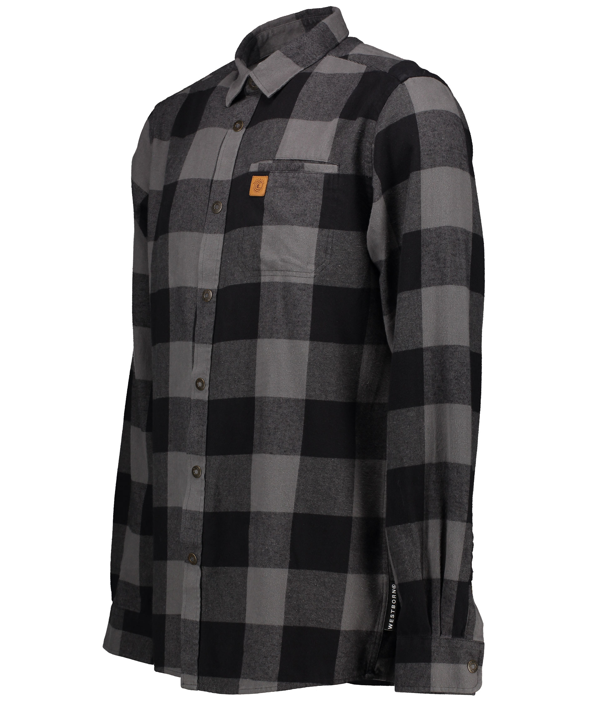 Westborn casual flanellskjorta, Dark Grey/Black, large image number 3