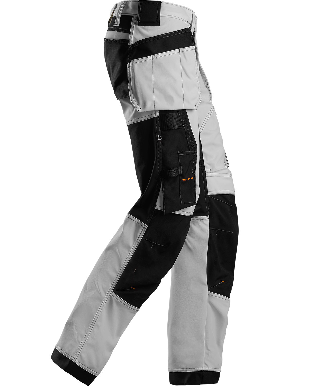 Snickers AllroundWork hantverksbyxa 6247 dam, Vit/Svart, large image number 3