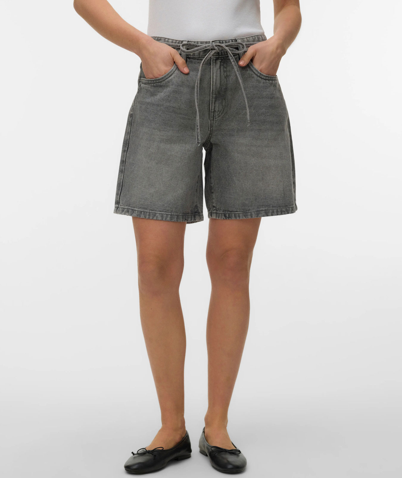 Vero Moda VMWIEN dame denimshorts, Light Grey Denim, large image number 5
