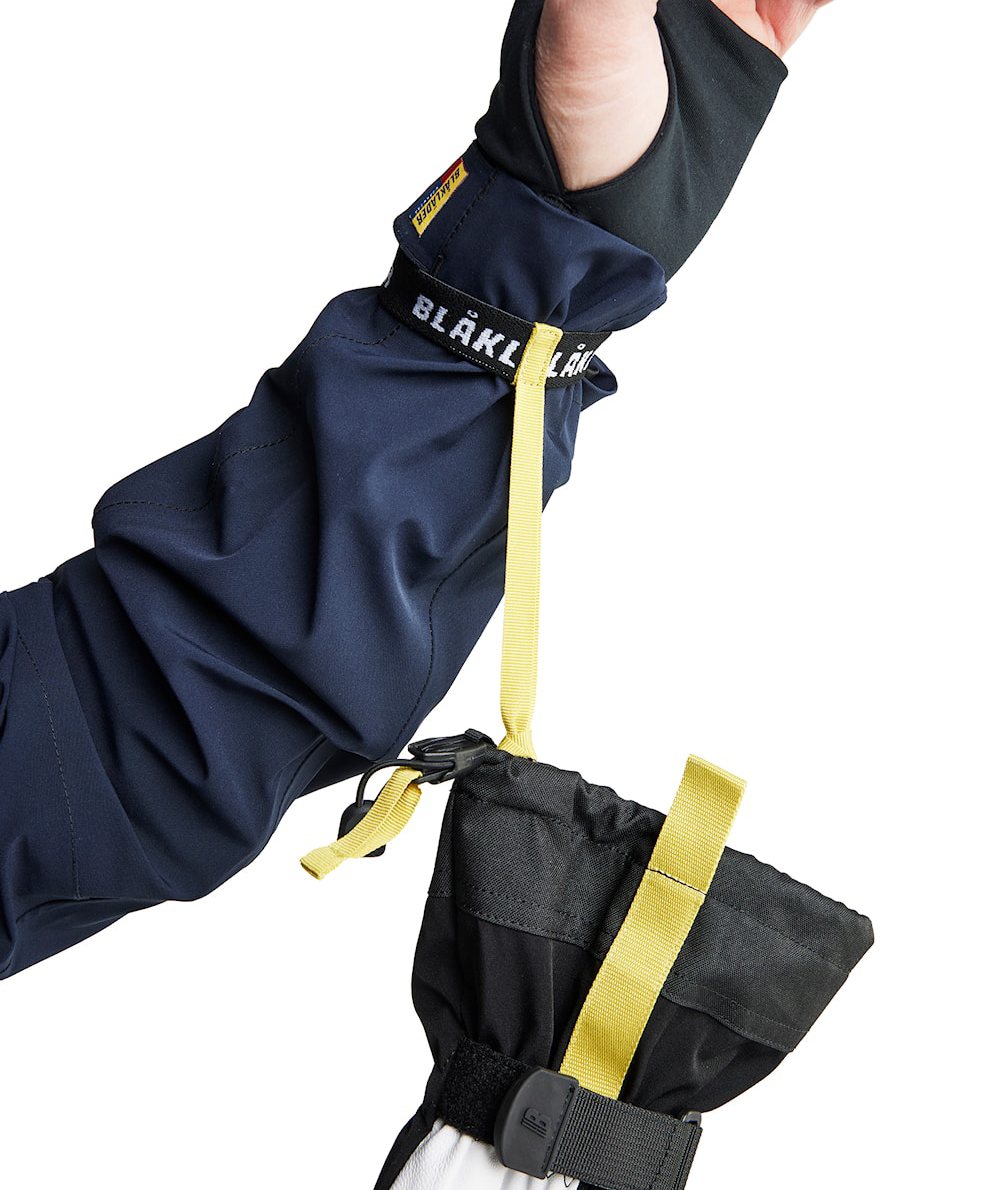 Bl&aring;kl&auml;der Supreme Warm leather gloves, Black/White, large image number 2