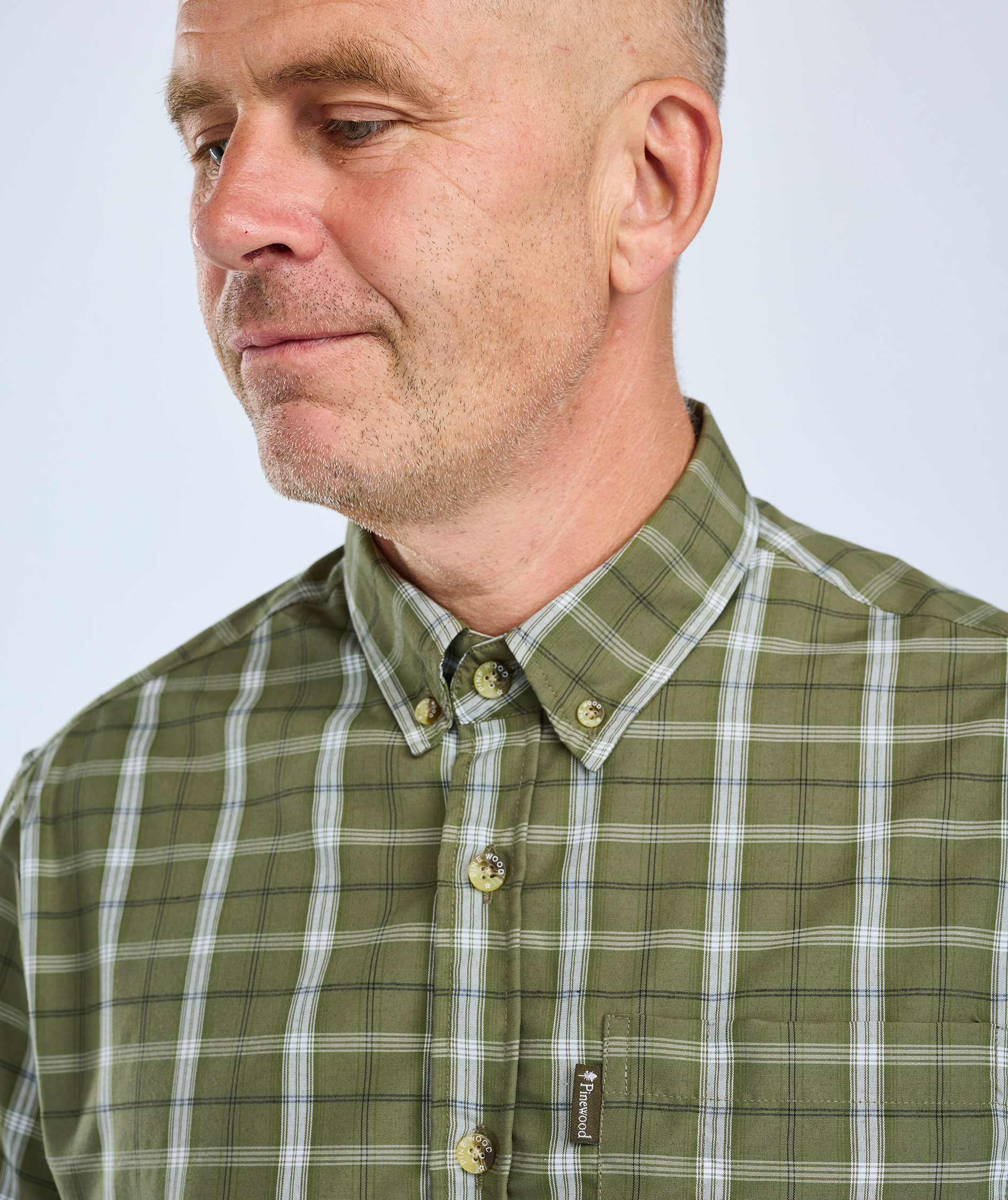 Pinewood Summer kort&aelig;rmet skjorte, Olive, large image number 4