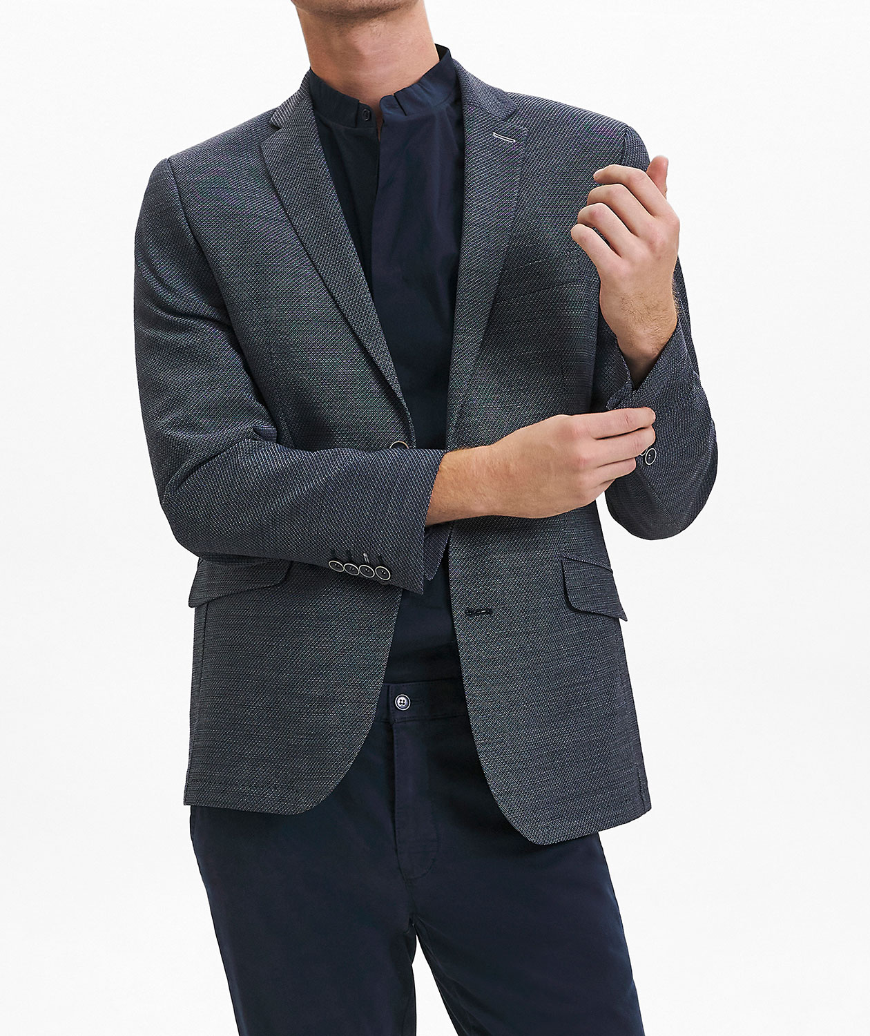 Sunwill Extreme Flexibility Modern fit blazer, Navy, large image number 3