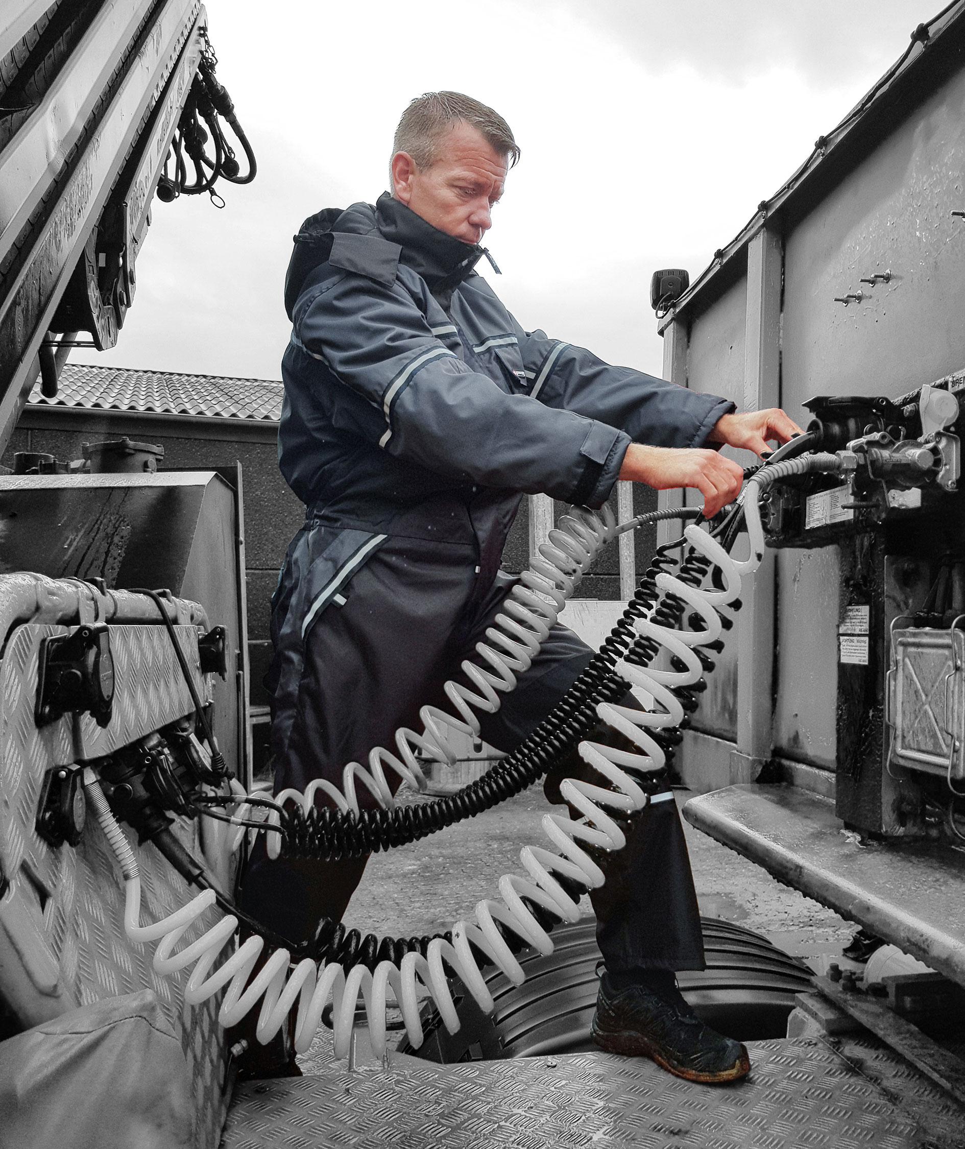 Lyngs&oslash;e termooverall, Svart/Gr&aring;