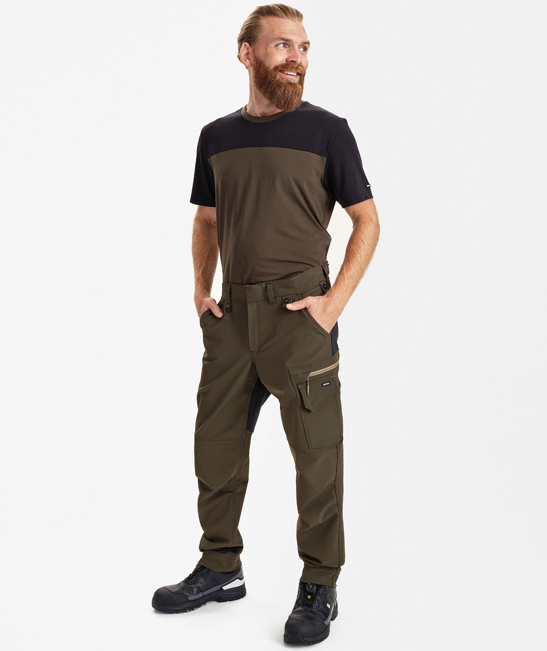 Engel Entire servicebyxa full stretch, Forest Green/Black, large image number 2