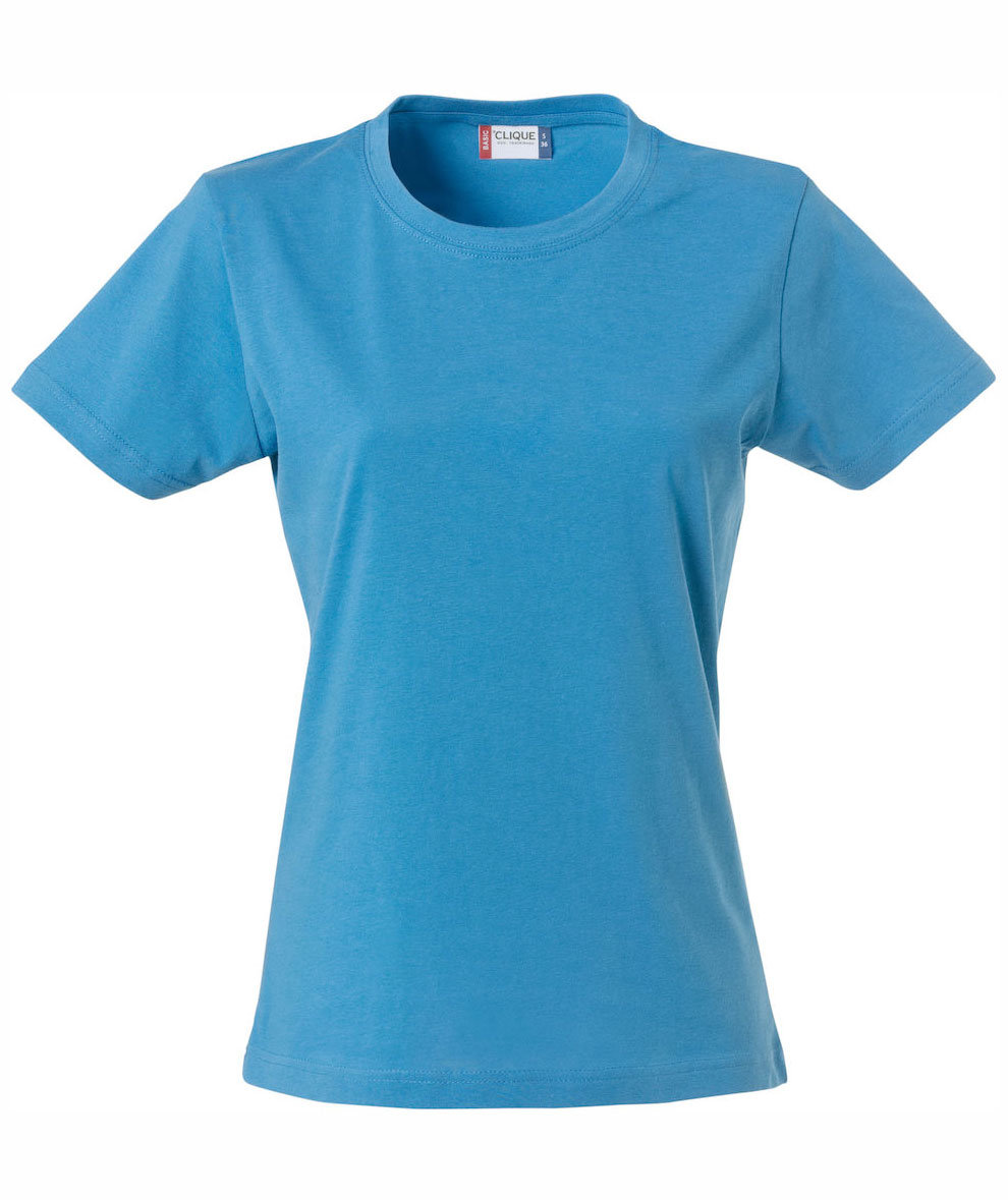 Clique Basic T-shirt dam, Turkos, Turkos, swatch