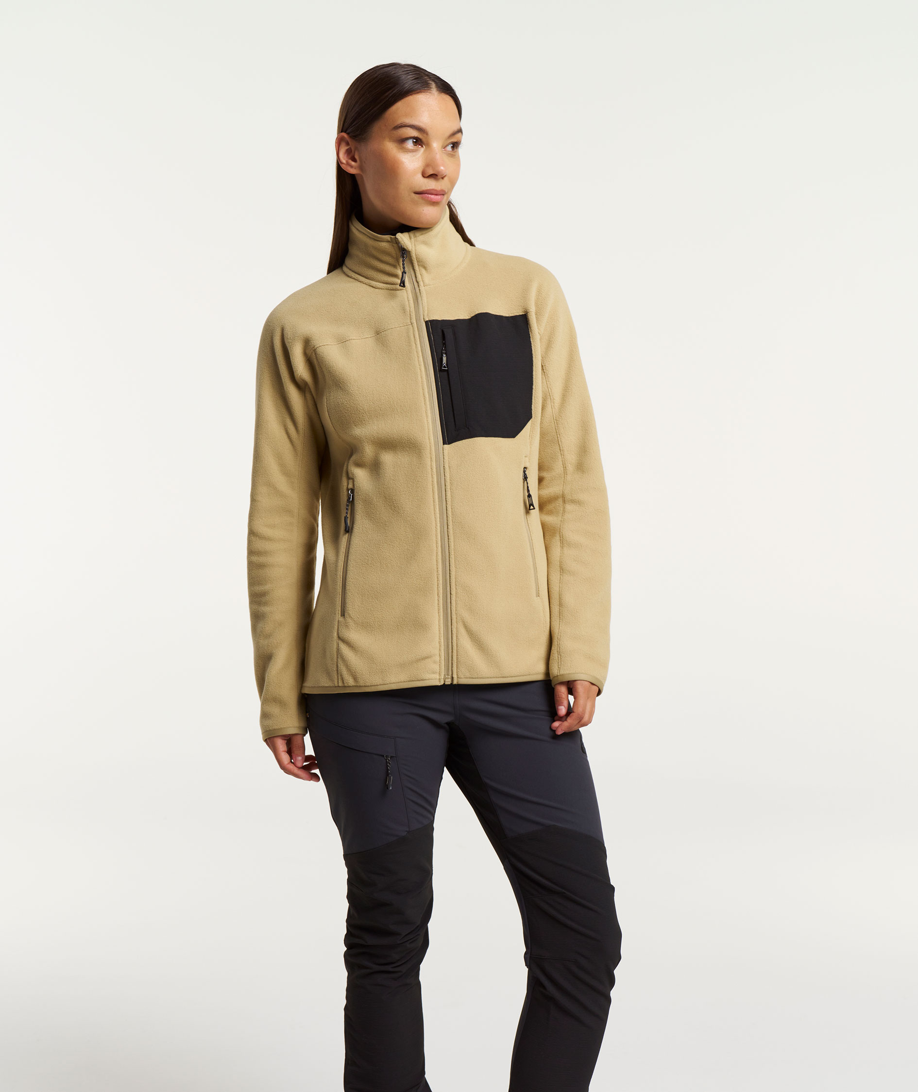 Tenson Himalaya dame fleecejakke, Beige, large image number 1