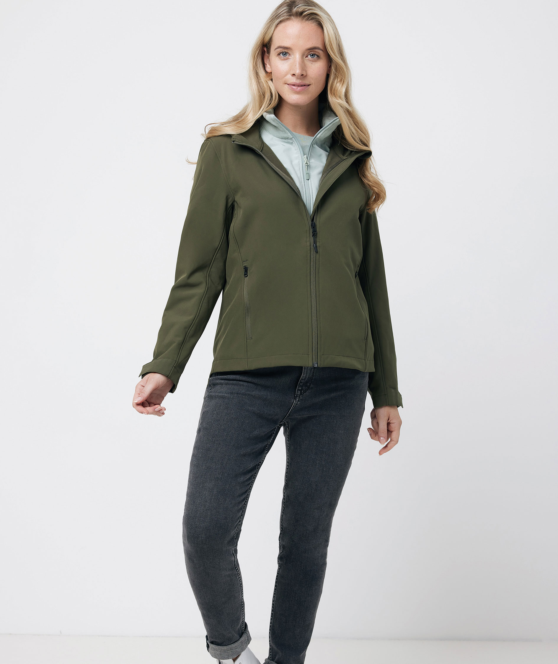 Iqoniq Makalu women's softshell jacket, Khaki, large image number 9