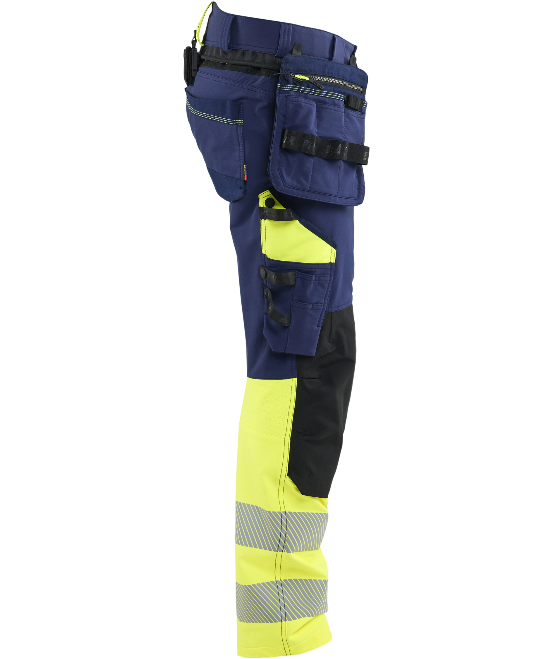 Bl&aring;kl&auml;der ToolRig&trade; craftsman trousers full stretch, Marine/Hi-Vis yellow, large image number 3