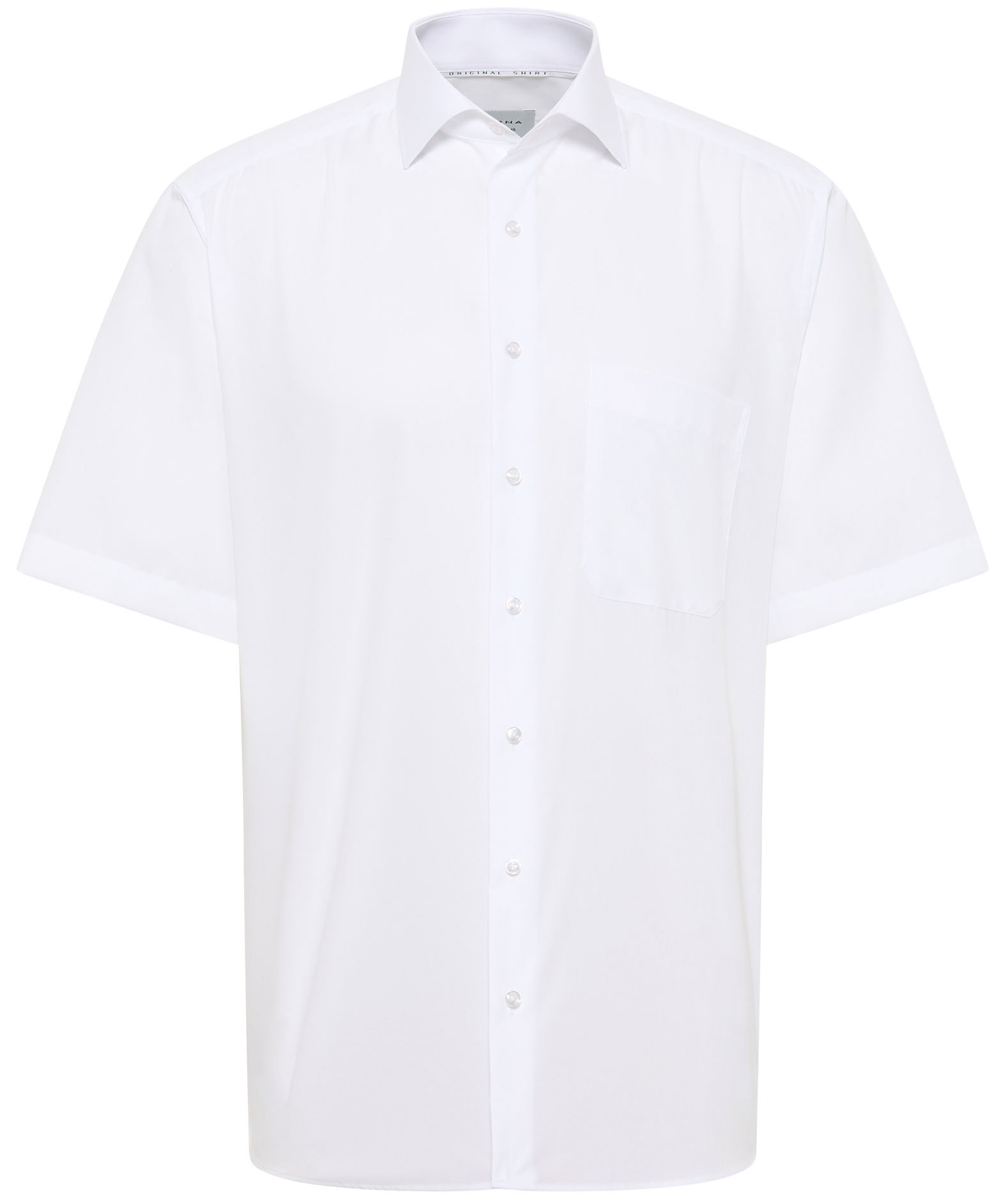 Eterna Uni Comfort fit kort&auml;rmad Poplin skjorta, White