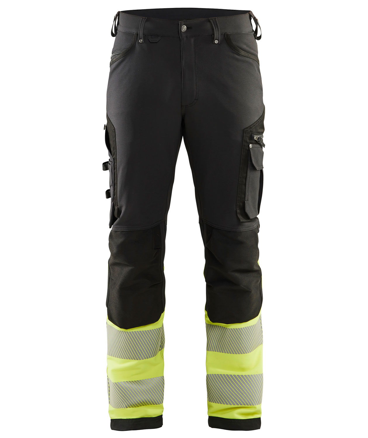 Bl&aring;kl&auml;der arbeidsbukse full stretch, Svart/Hi-Vis Gul