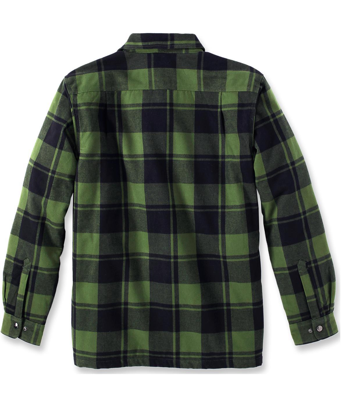 Carhartt foret flannel skjortejakke, Chive, large image number 3