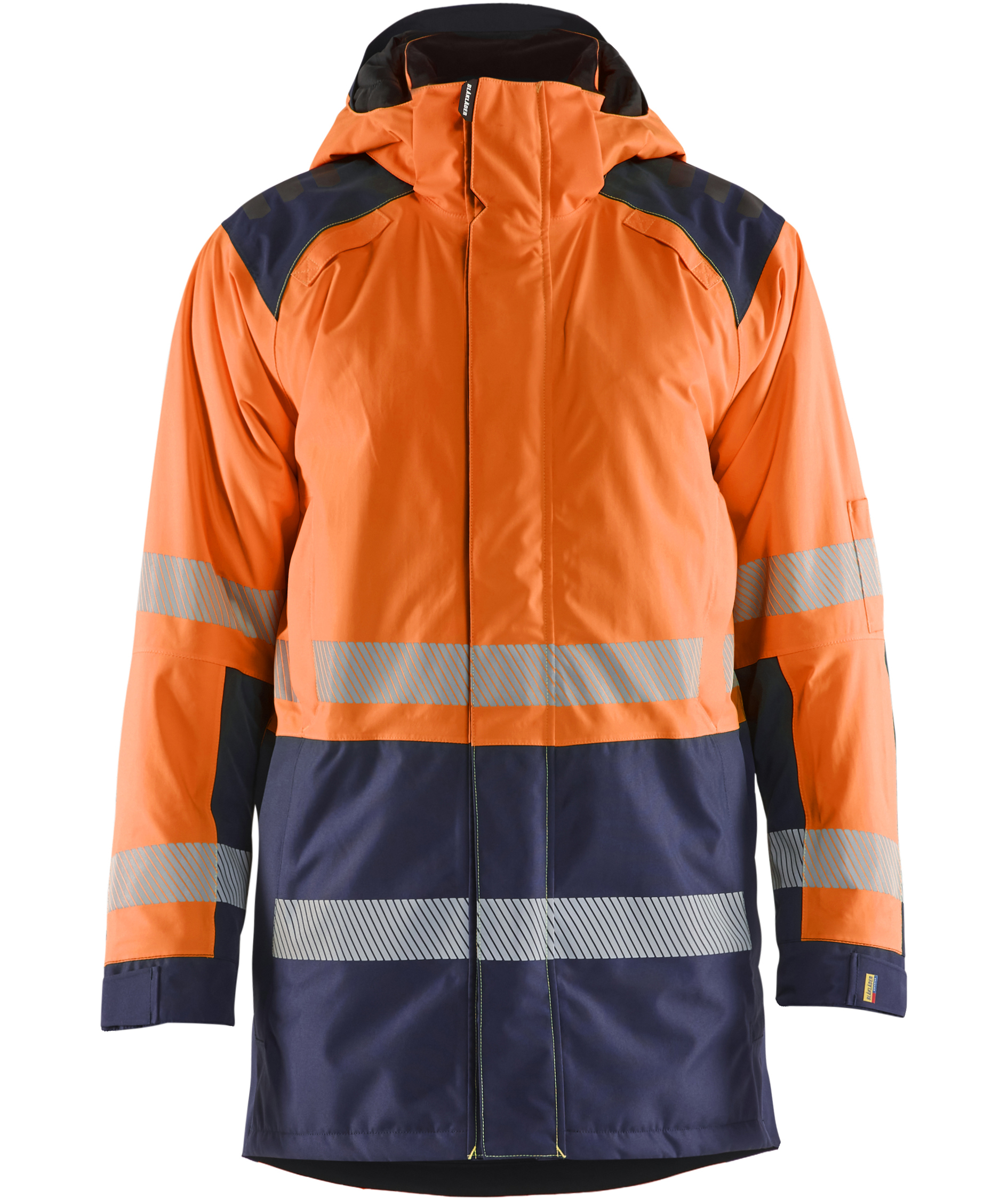 Bl&aring;kl&auml;der vinter parkas, Varsel Orange/Marinbl&aring;, Varsel Orange/Marinbl&aring;, swatch