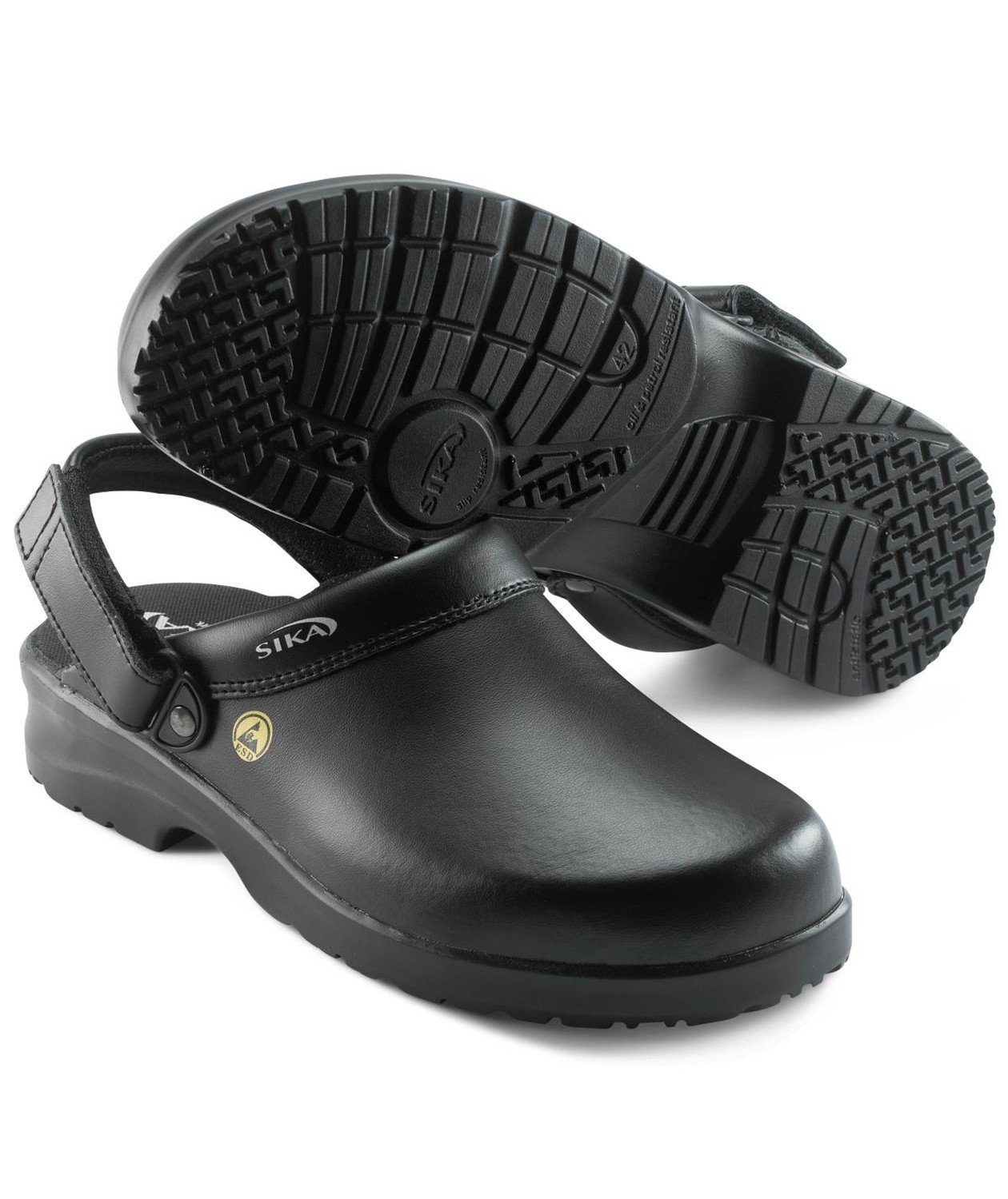 2:a sortering Sika fusion tr&auml;skor med h&auml;lrem OB, Svart, Svart, swatch