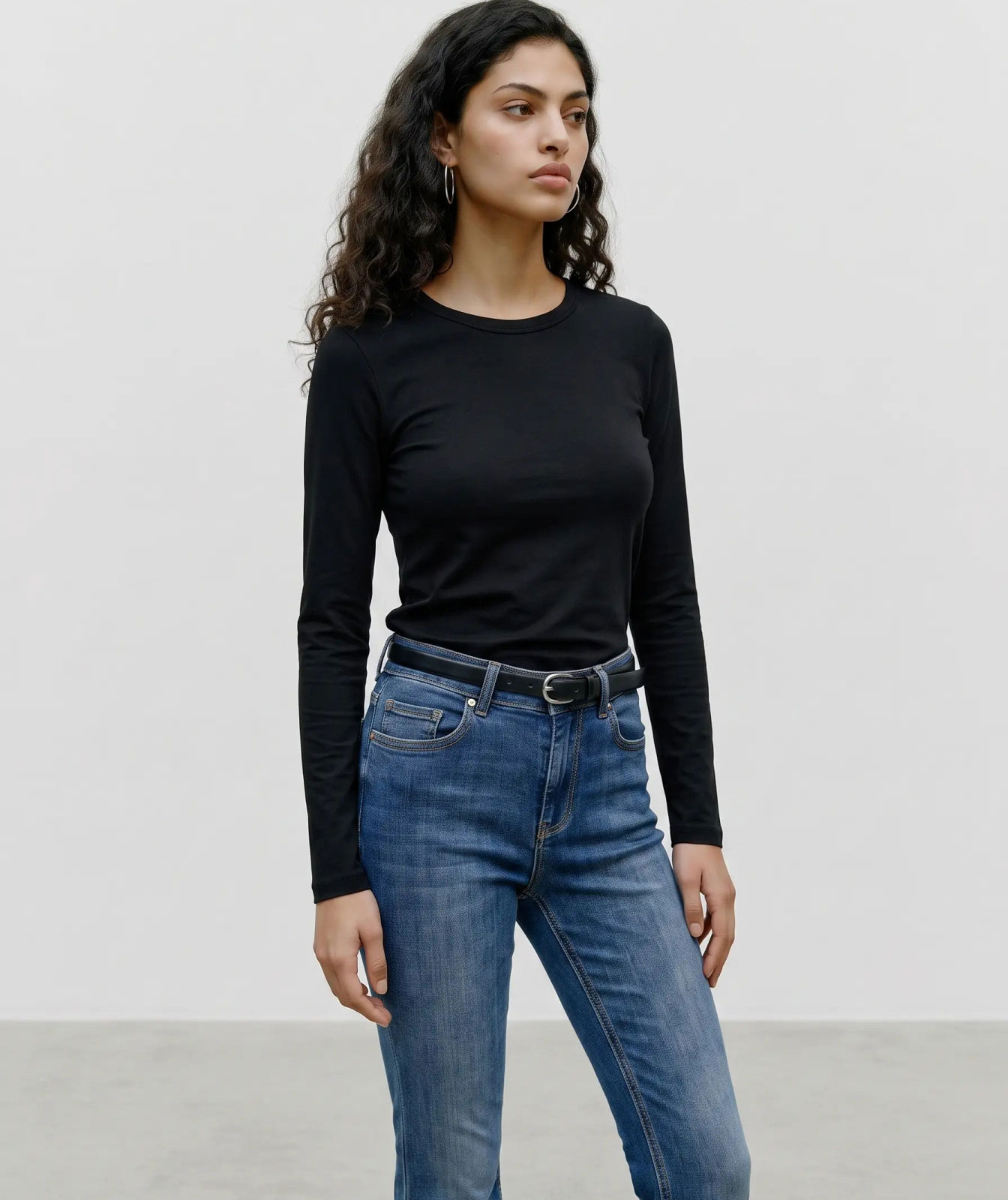Vero Moda VMADA langermet T-skjorte, Black